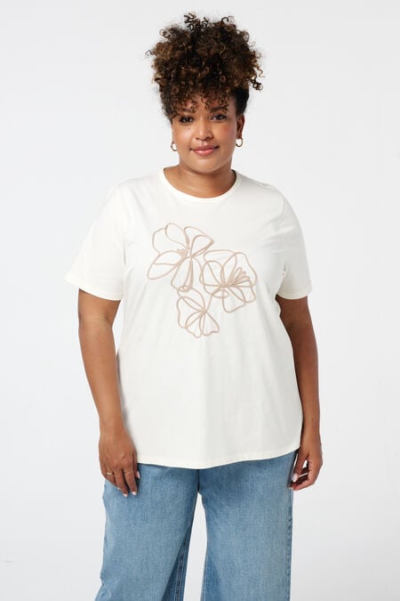 T-Shirt mit Stickerei T-Shirt mit Stickerei