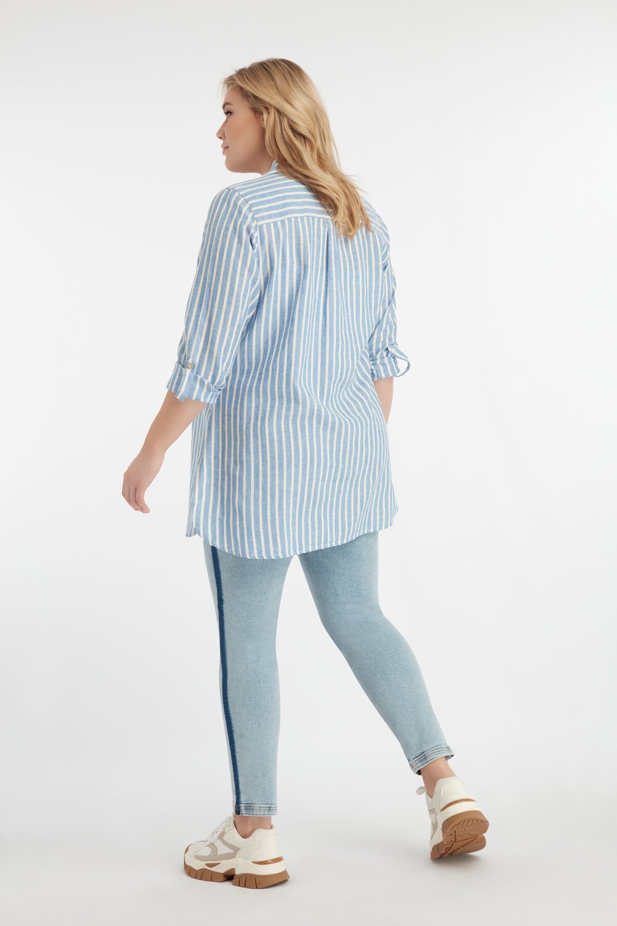 Lange gestreifte Bluse image number 4