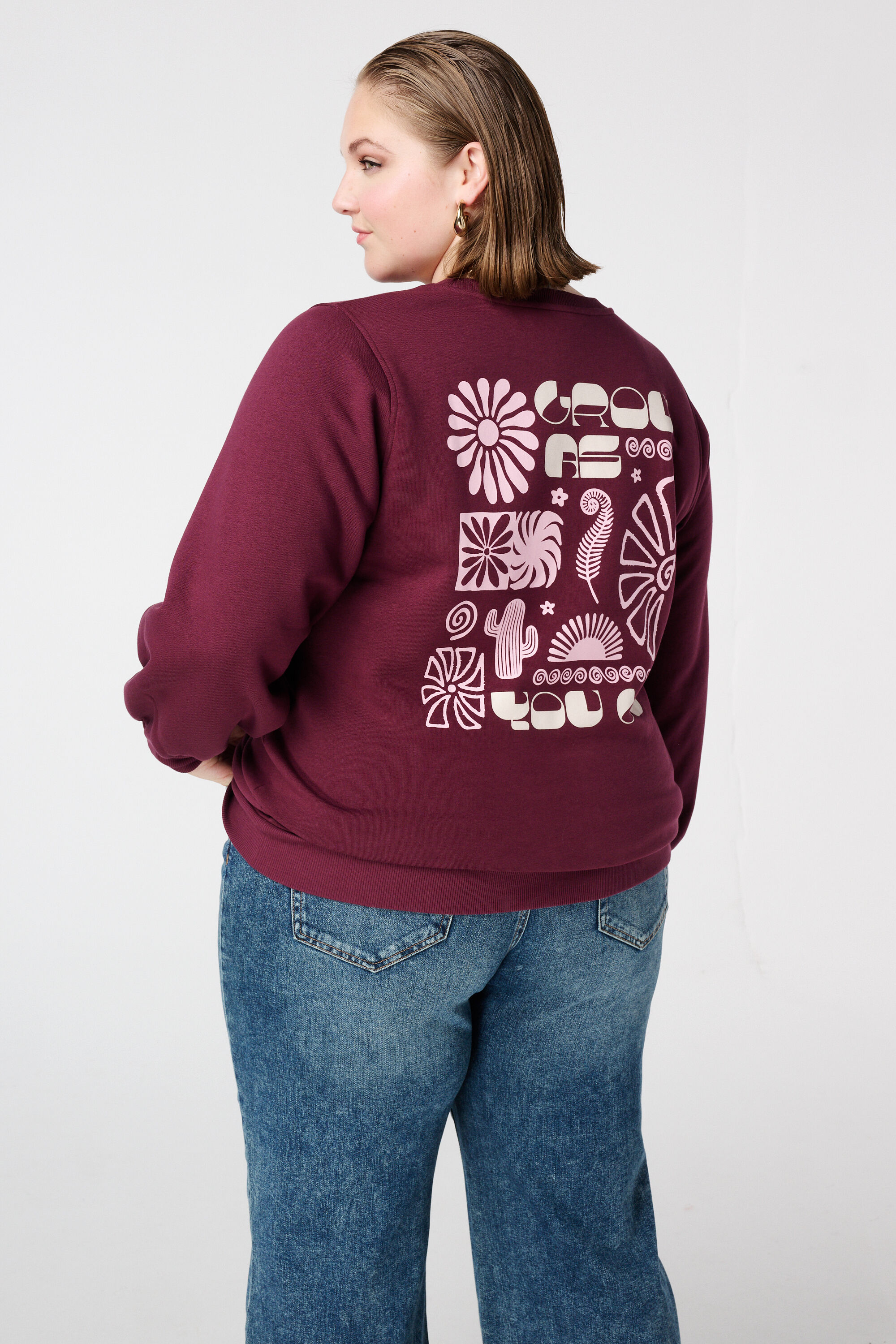 Sweatshirt mit R&uuml;ckenprint