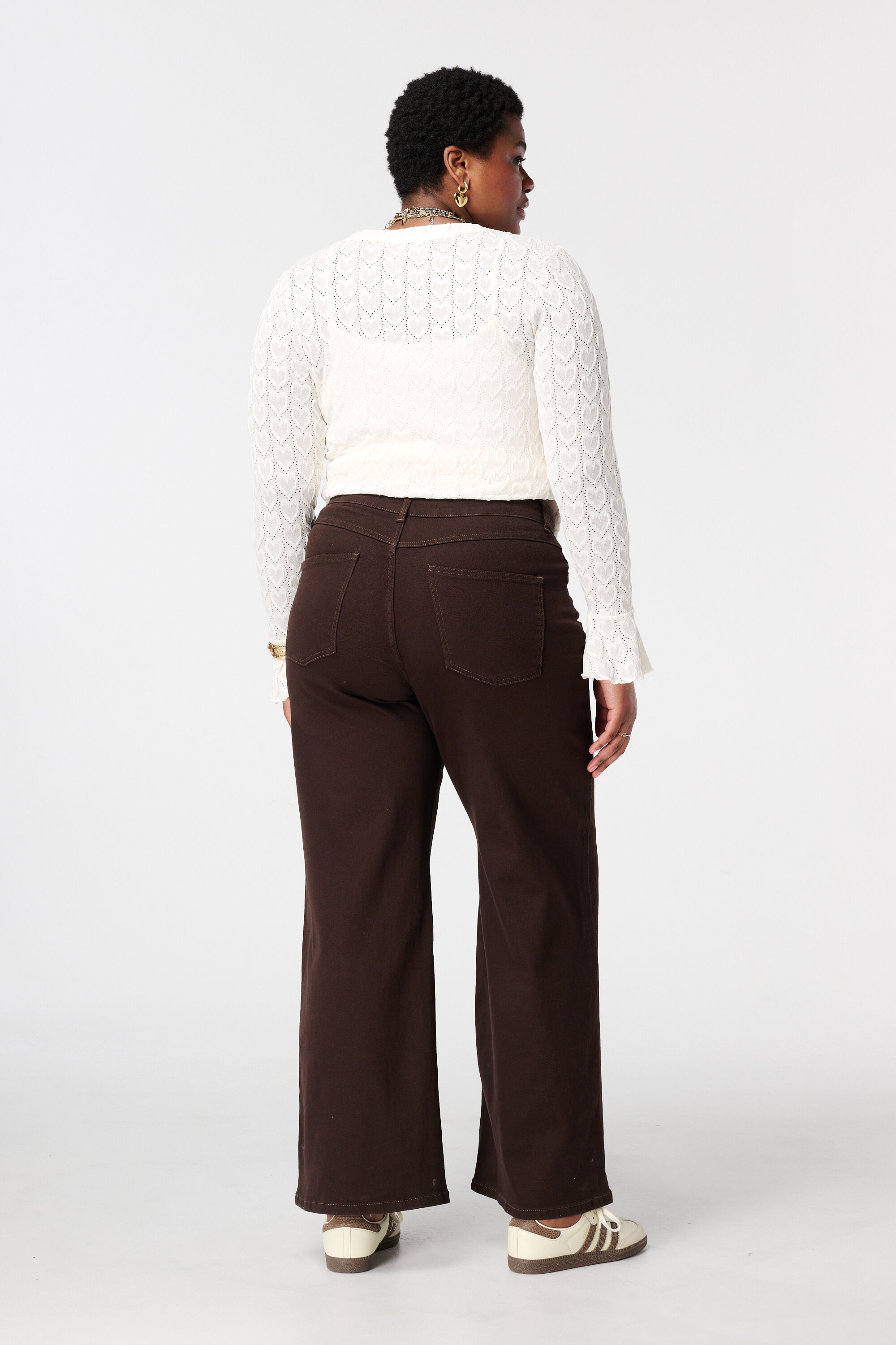 Jeans mit weitem Bein und hoher Taille image number 3