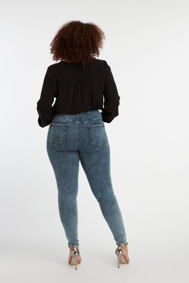 Skinny-Leg-Jeans CHERRY mit hohem Bund image number 5