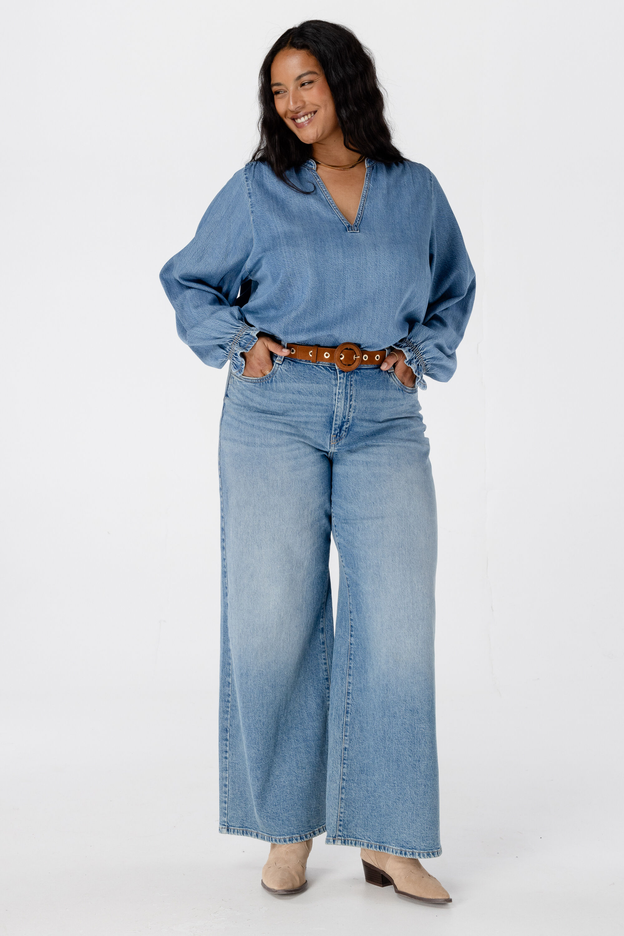 Bluse im Jeans-Look image number 5