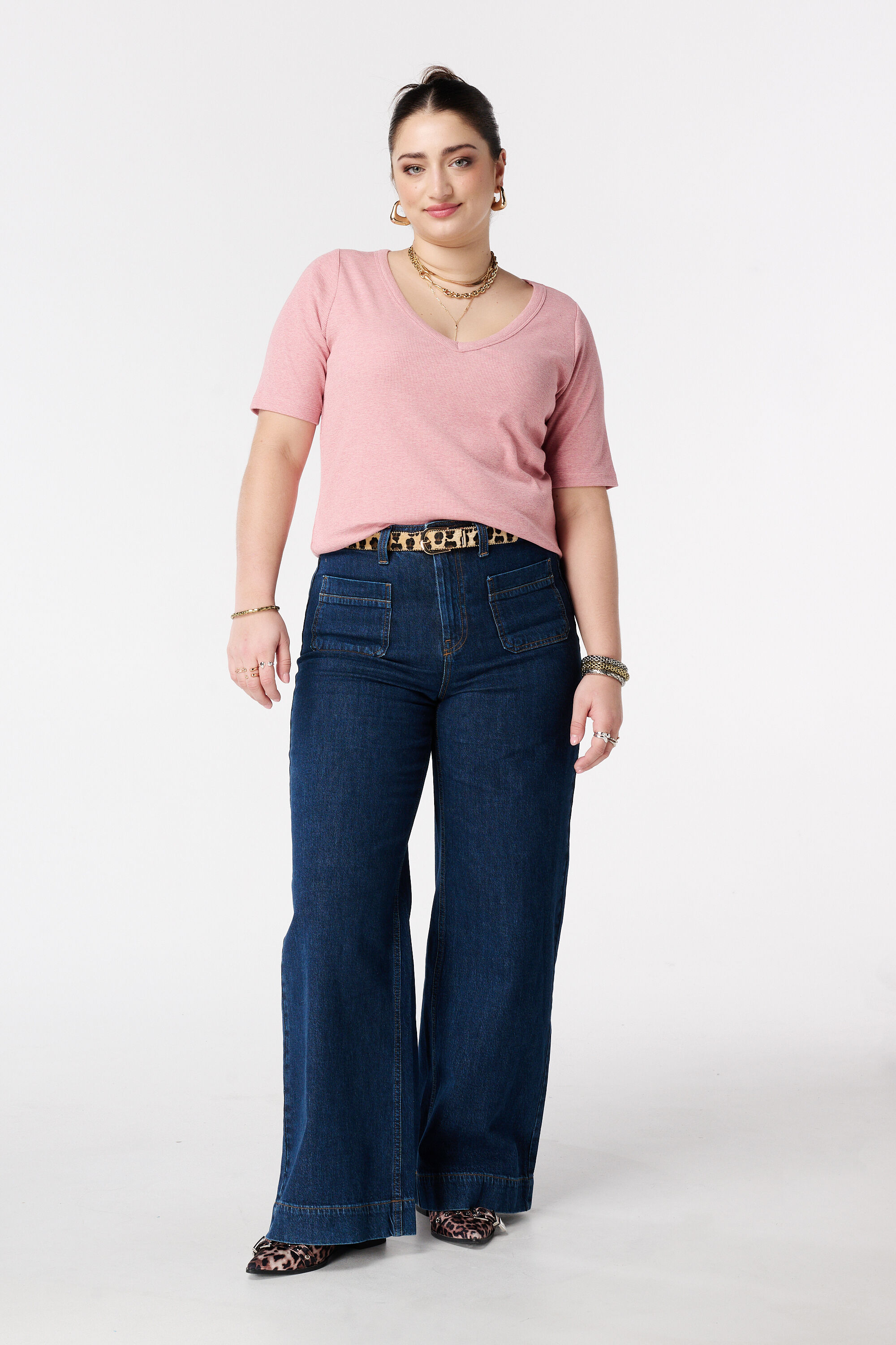 Ripp-Top mit V-Ausschnitt image number 5