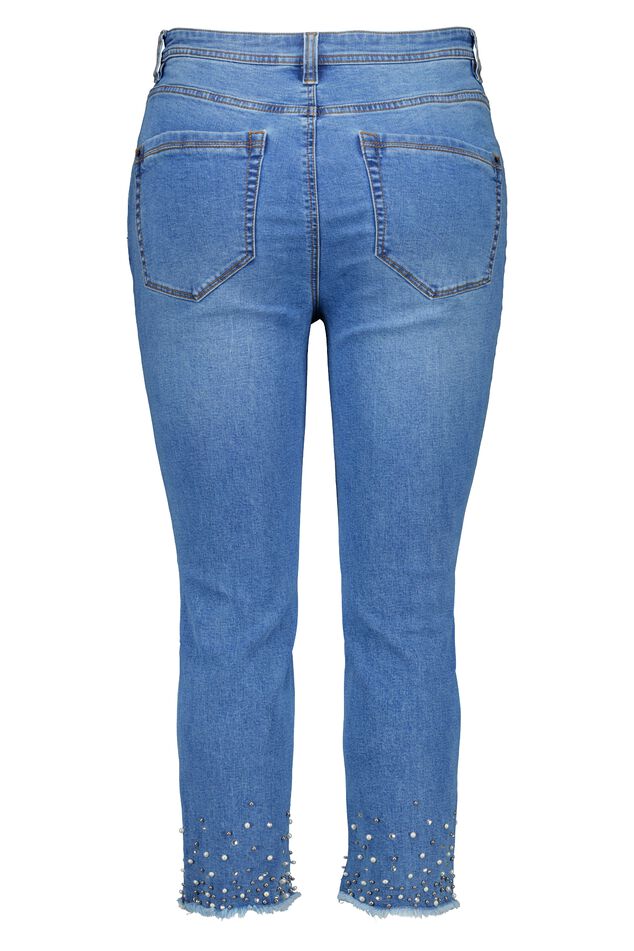 Straight-Leg-Jeans mit Perlen image 2