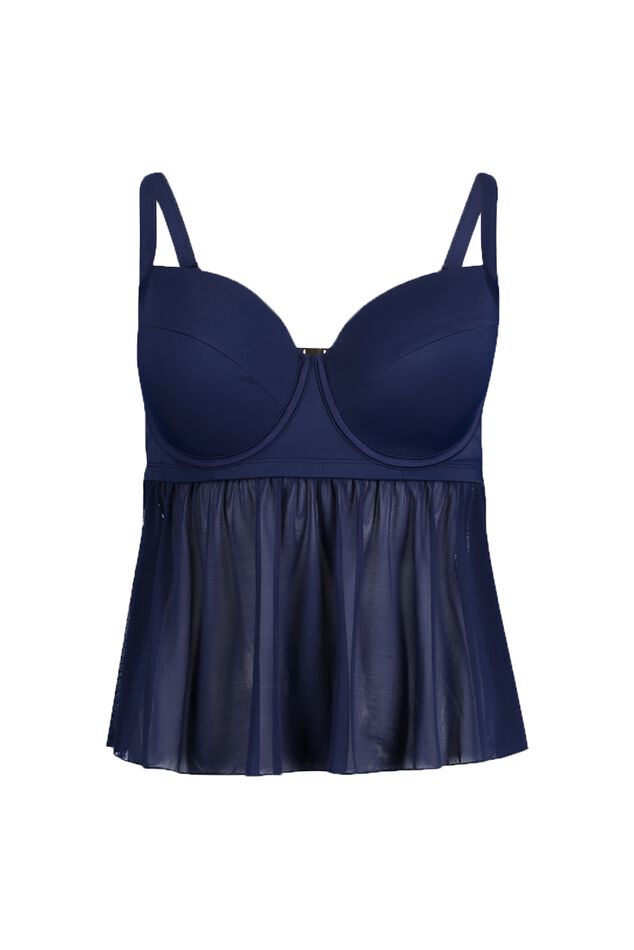 Sapph tankini-Top mit Mesh - Edgy Sue  image number 0