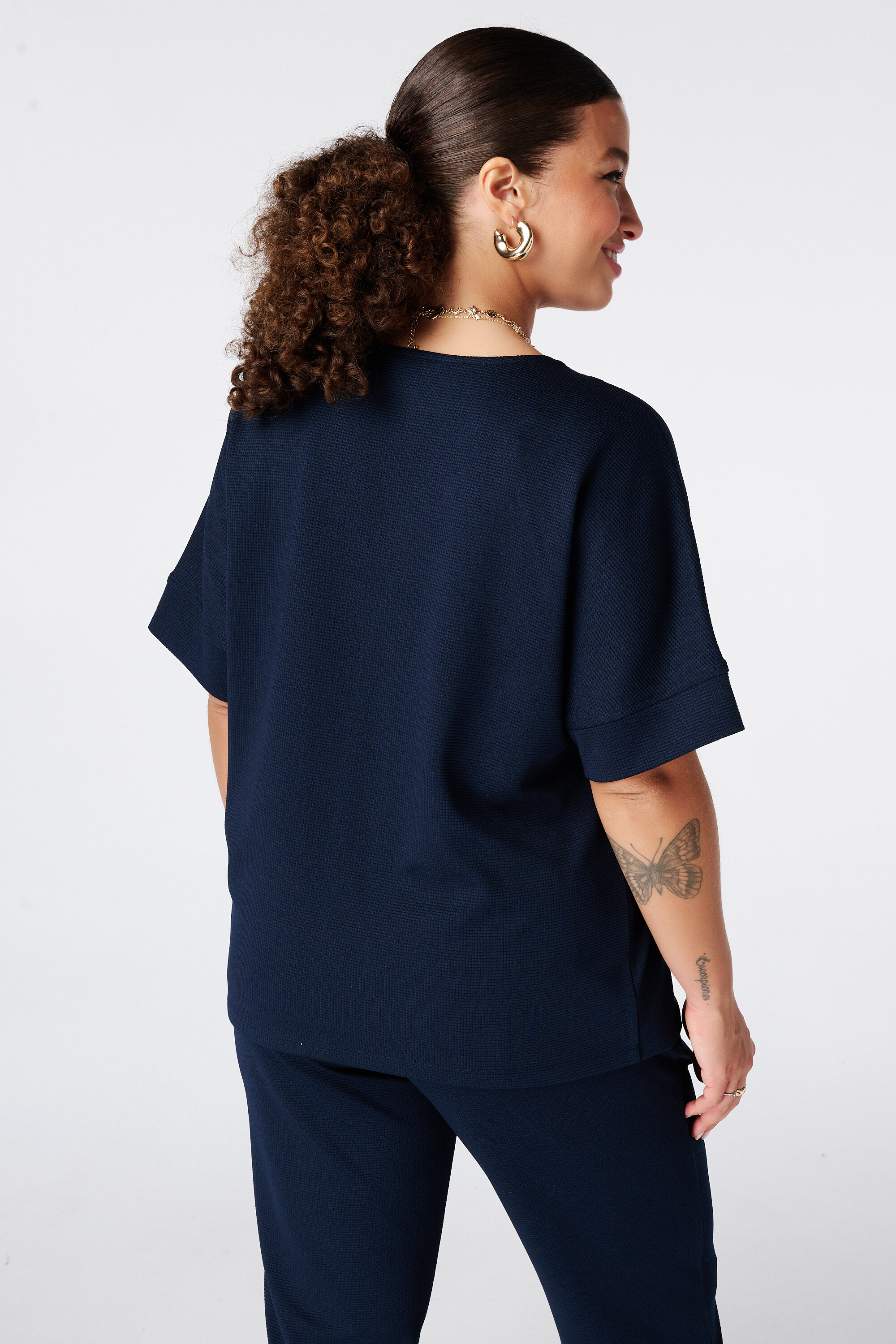 Basic Shirt mit Waffelstruktur image number 3
