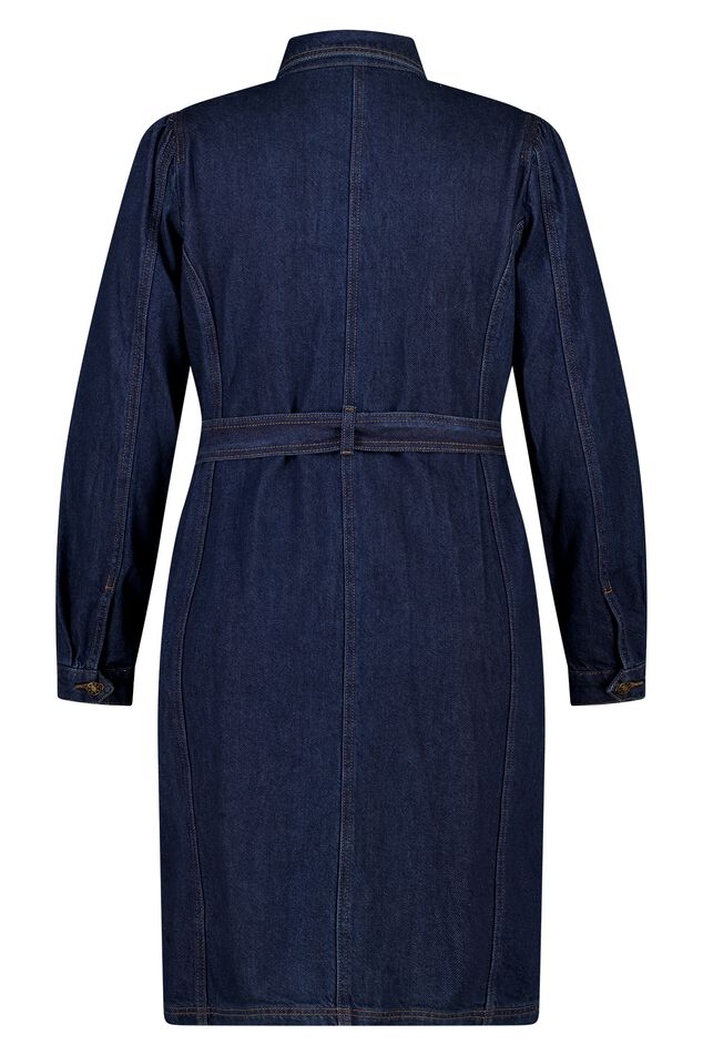 Denimkleid mit Schleifengürtel image number 2