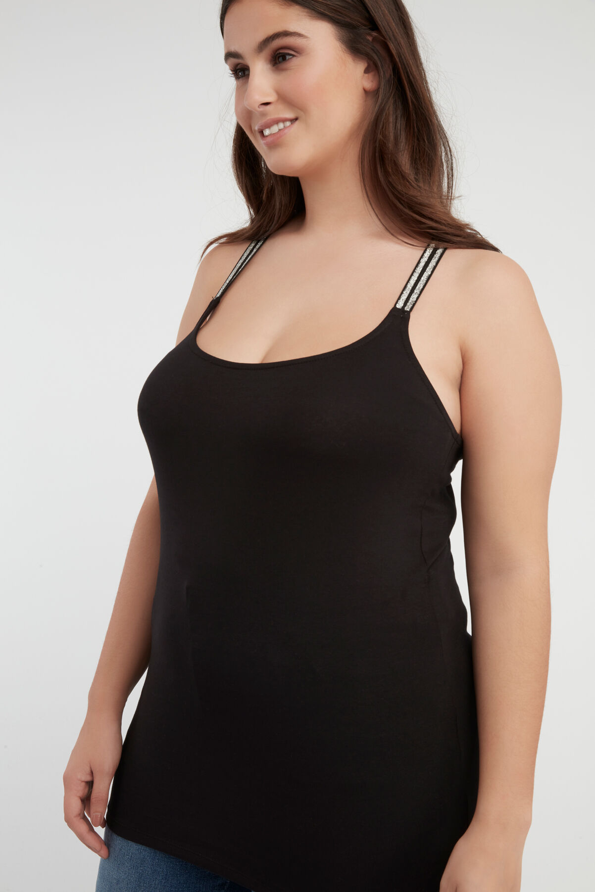 Top mit gekreuzten B&auml;ndern aus Lurex image number 0