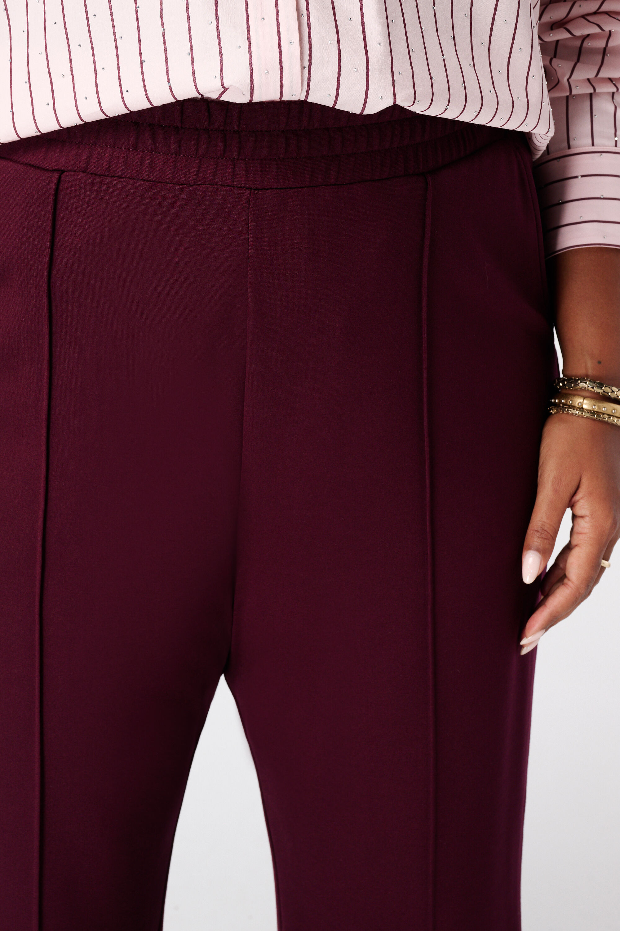 Wide Leg Stoffhose mit elastischem Bund image number 4