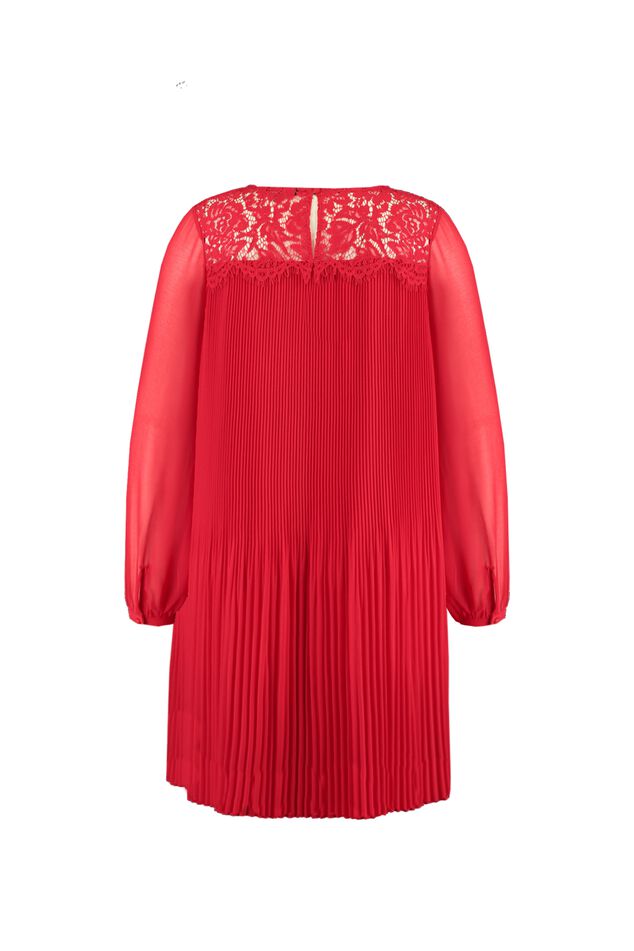 Plissee-Kleid mit Spitze image number 2