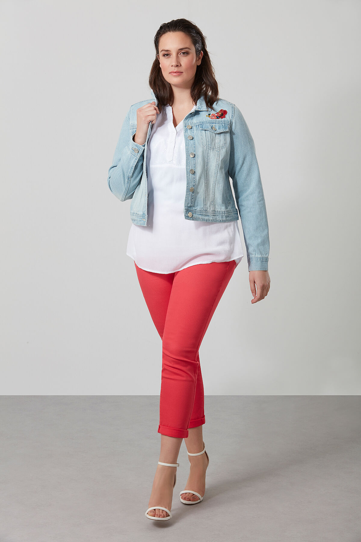 Jeansjacke mit Print image number 3