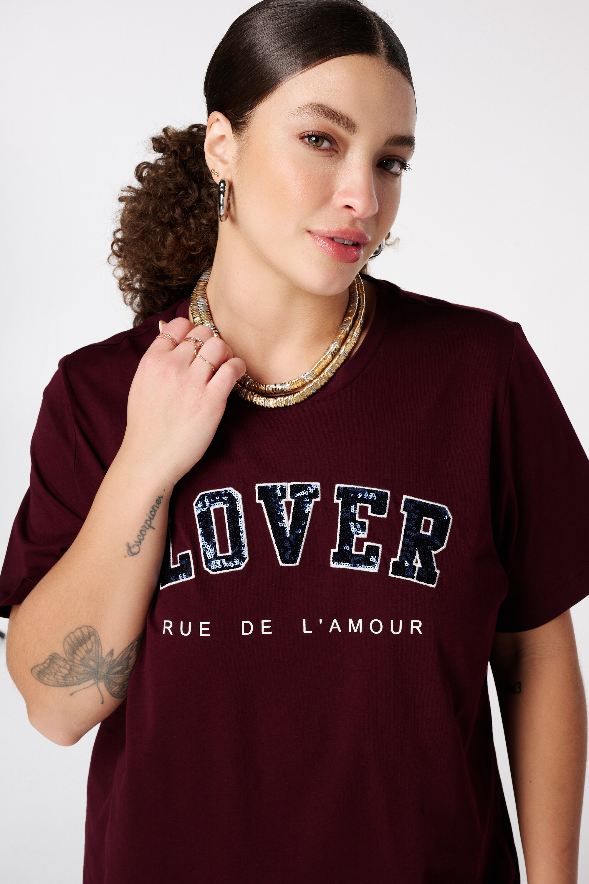 T-Shirt mit Pailletten  image number 4