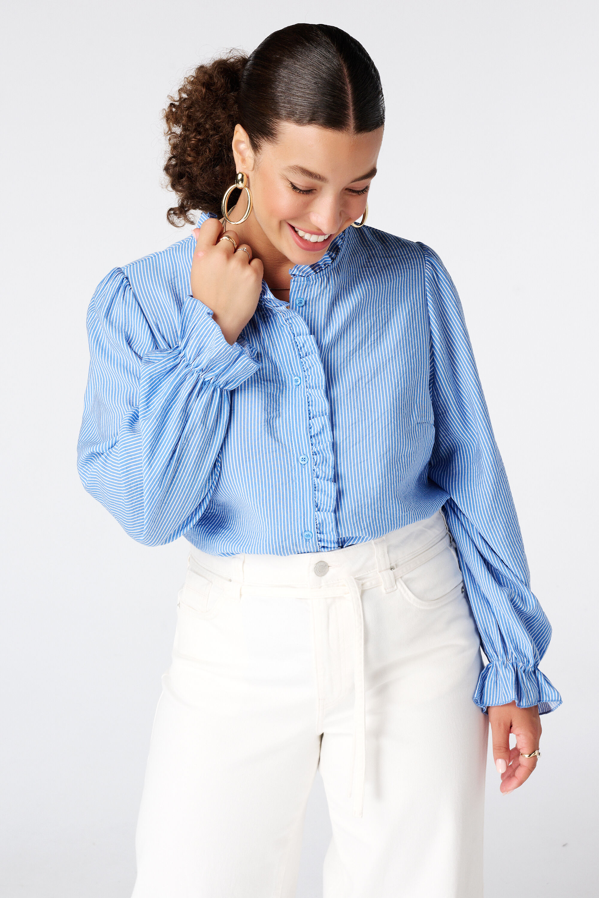 Bluse mit Volants