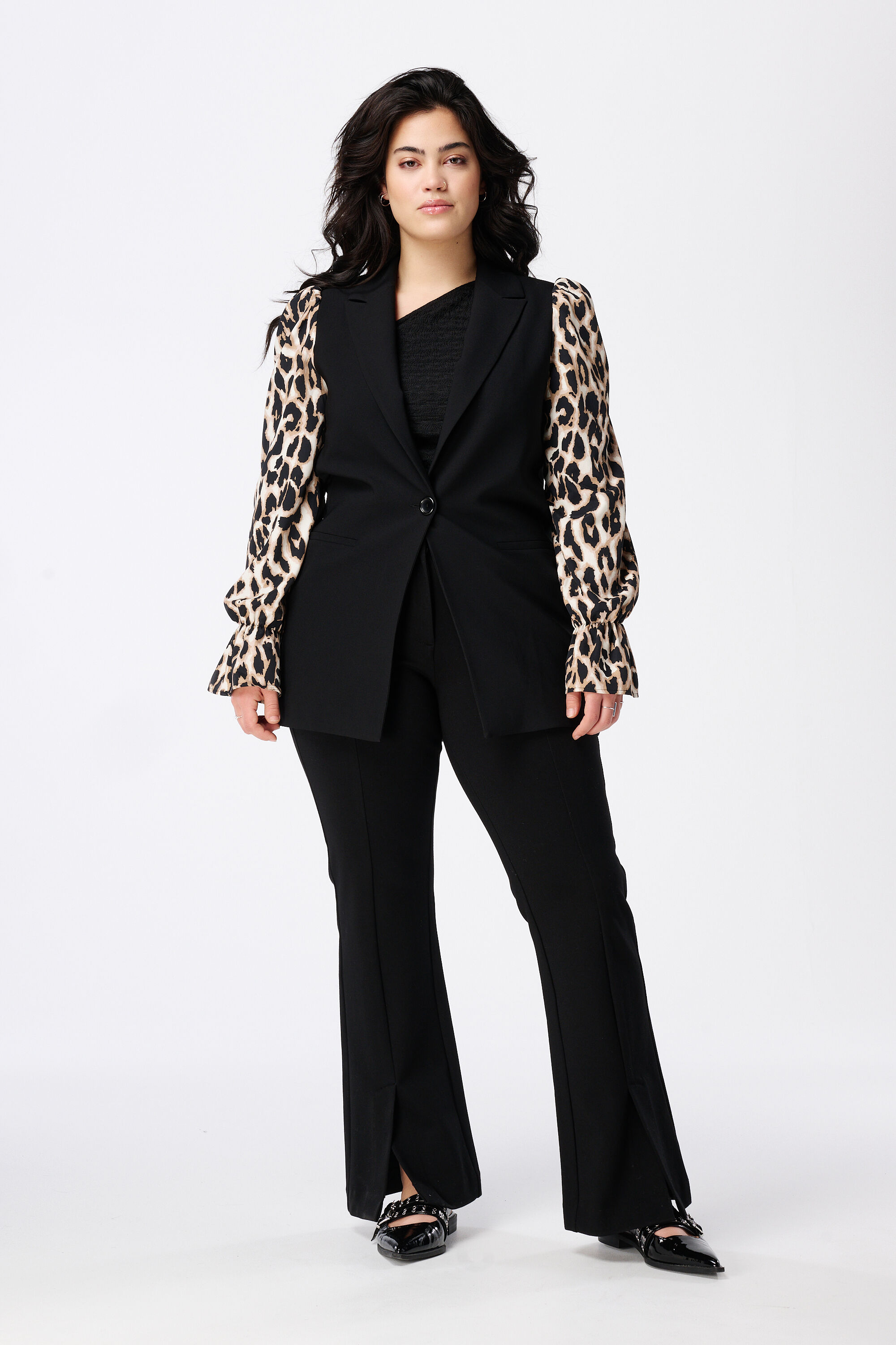 Blazer mit Leopard-Print  image number 5