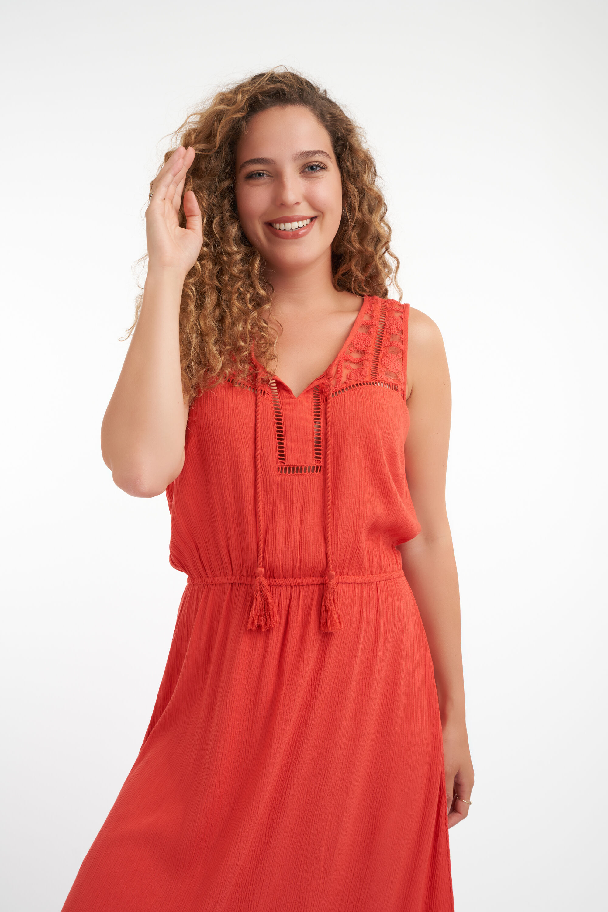 Langes Kleid mit R&uuml;sche  image number 5