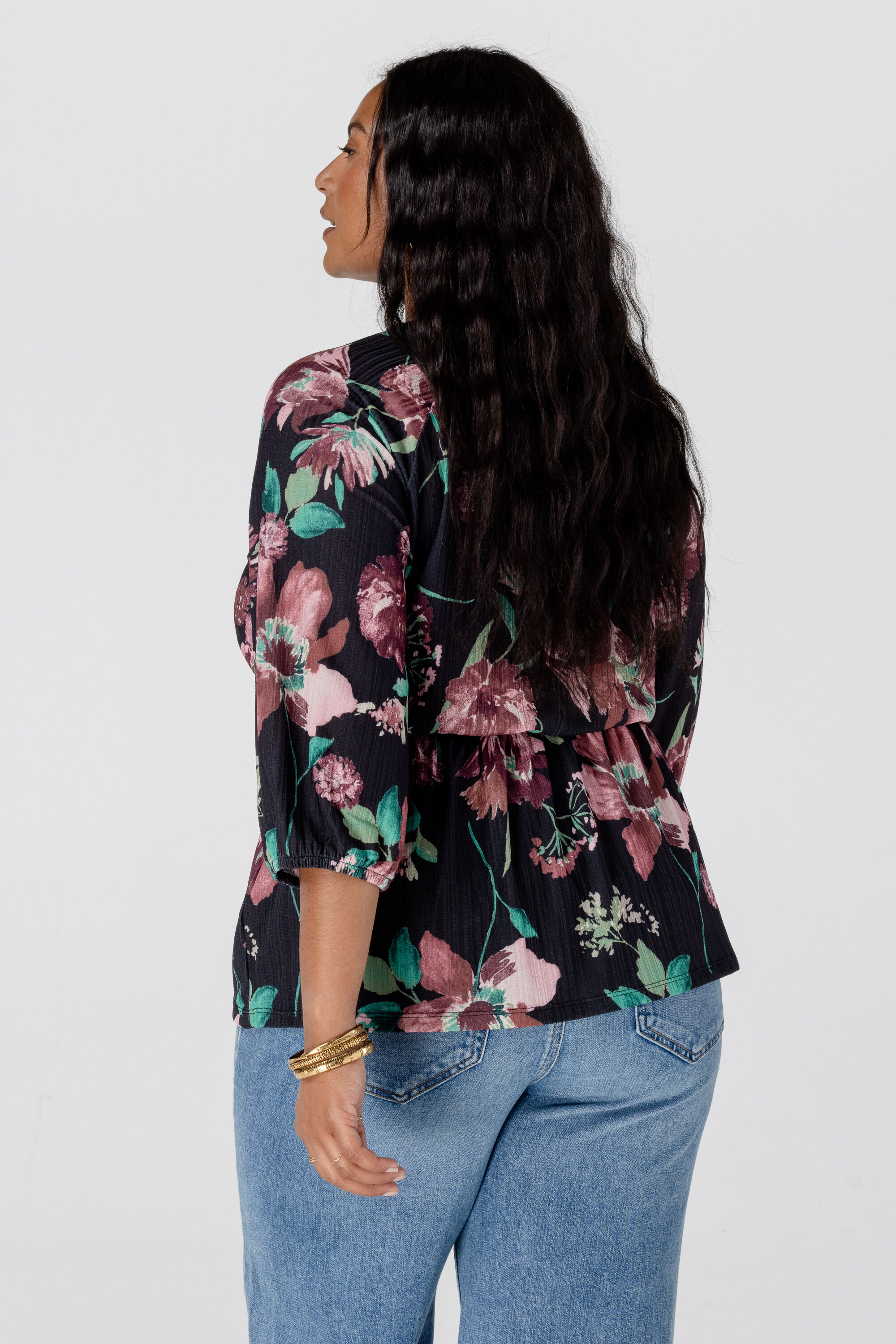 Peplum-Oberteil mit Print  image number 3