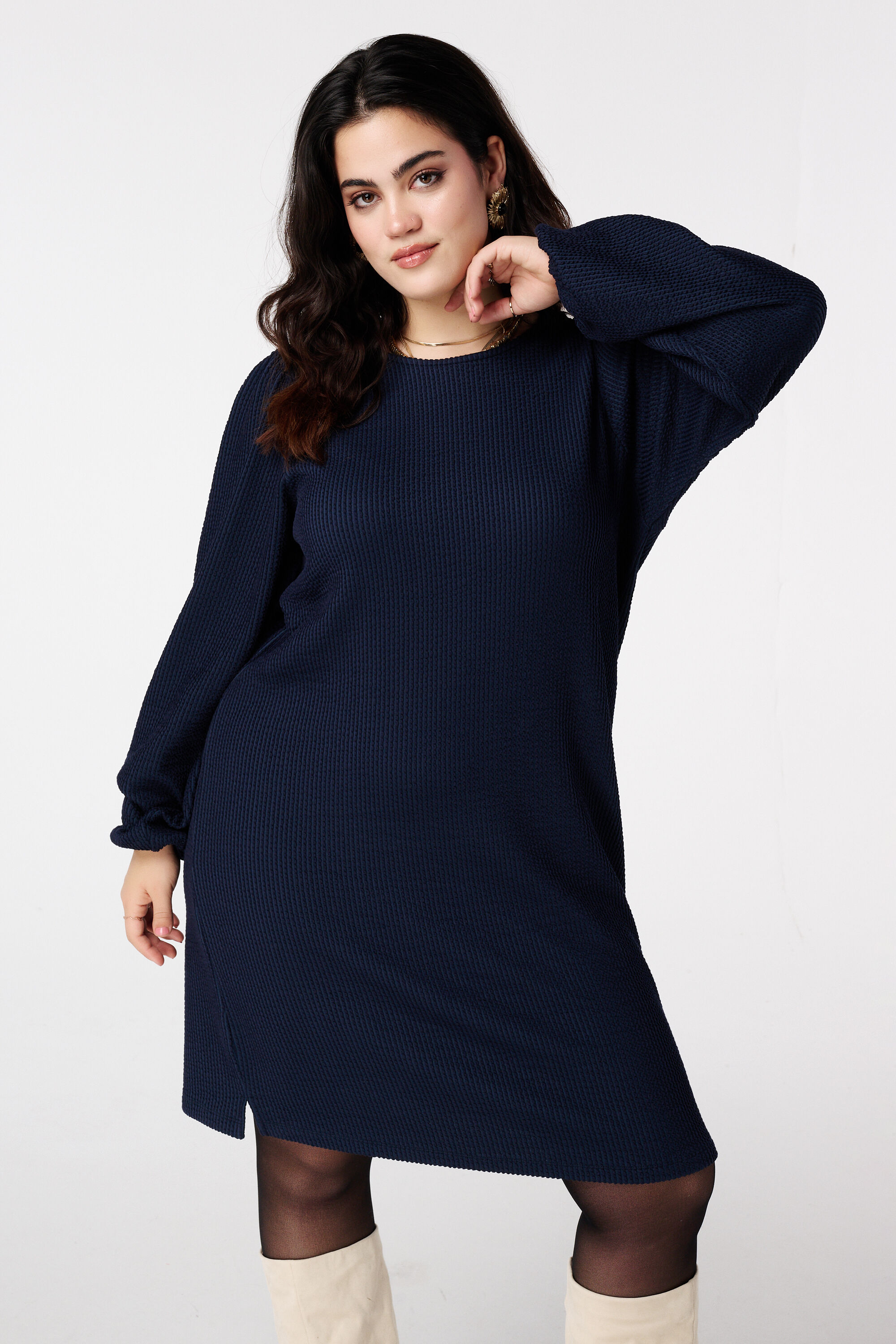 Gerades Kleid mit Puff&auml;rmeln image number 5