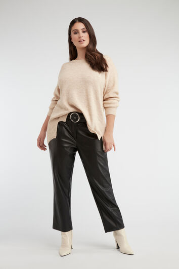 Hose aus PU-Leder mit G&uuml;rtel 