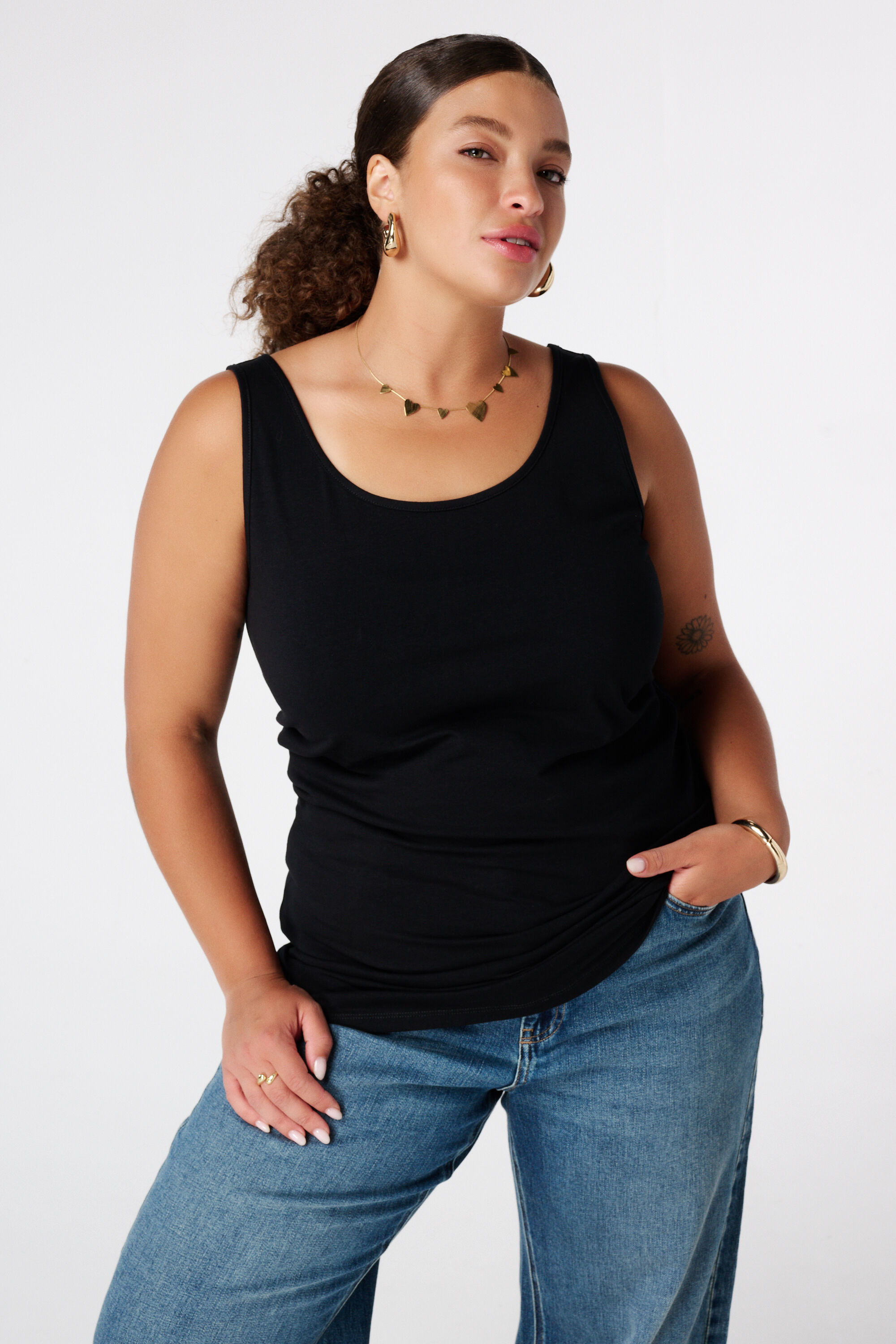 Extra langes Baumwoll-Singlet