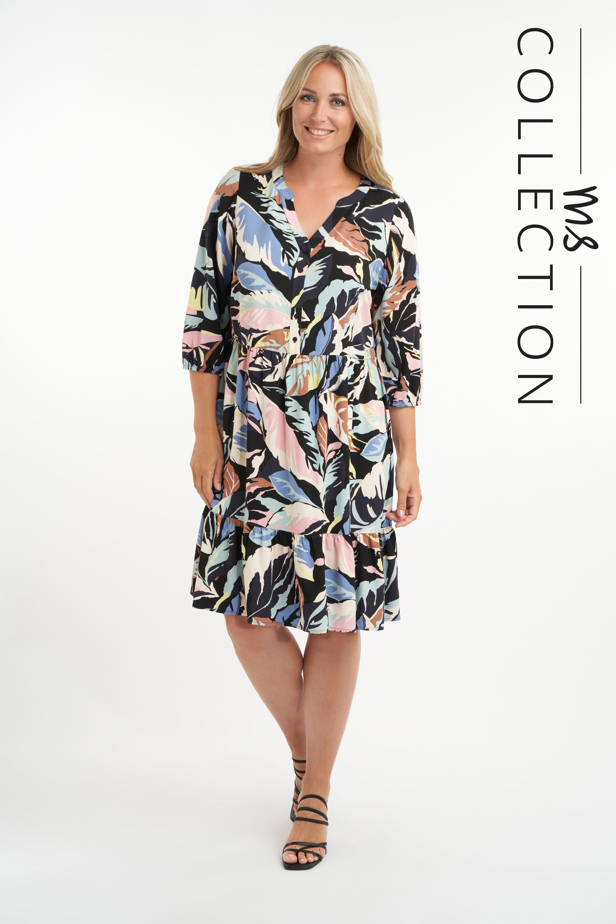 A-Figur-Kleid mit Print  image number 0