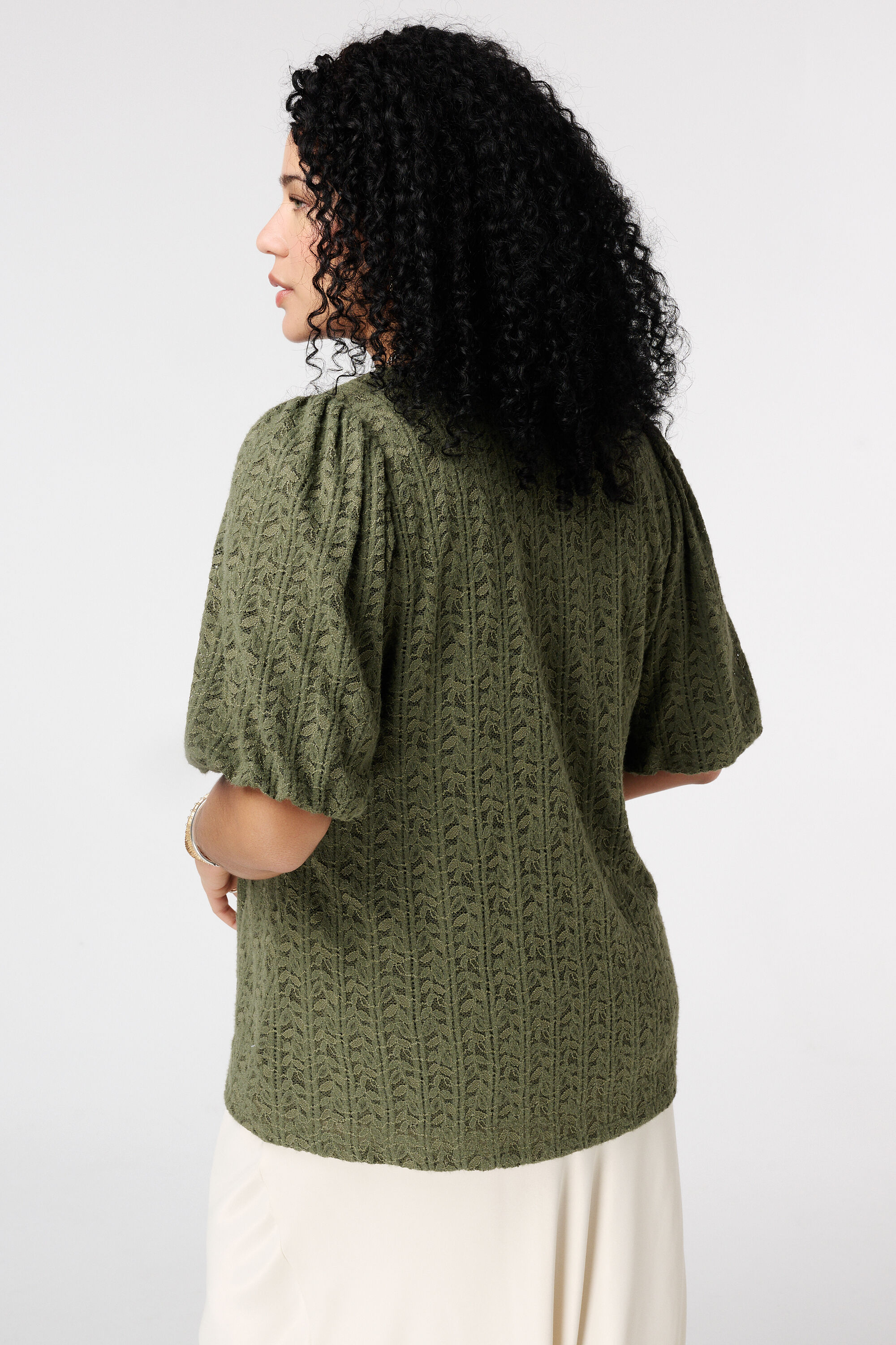 Spitzentop mit Puff&auml;rmeln image number 3