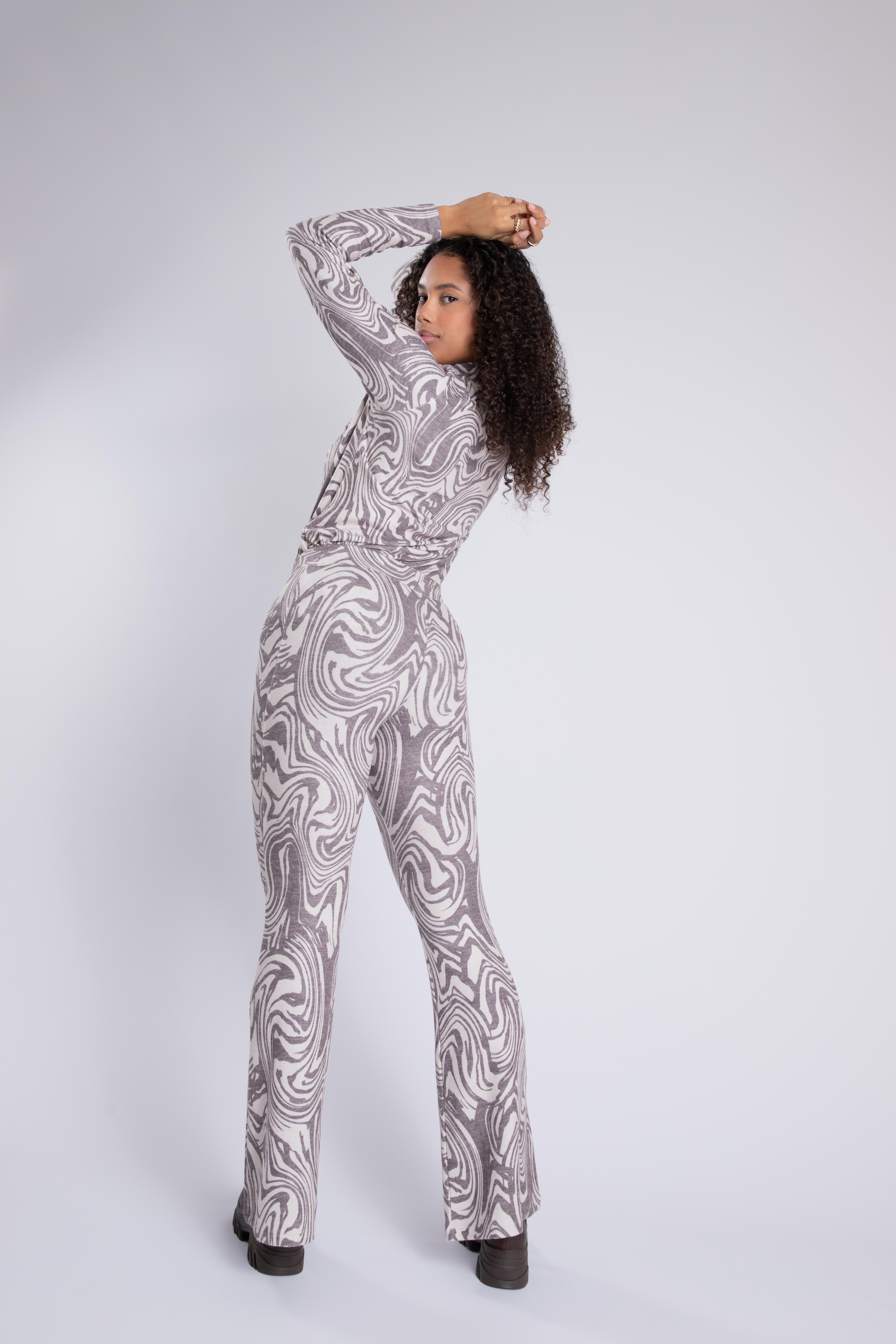 Ausgestellte Leggings mit Print  image number 5