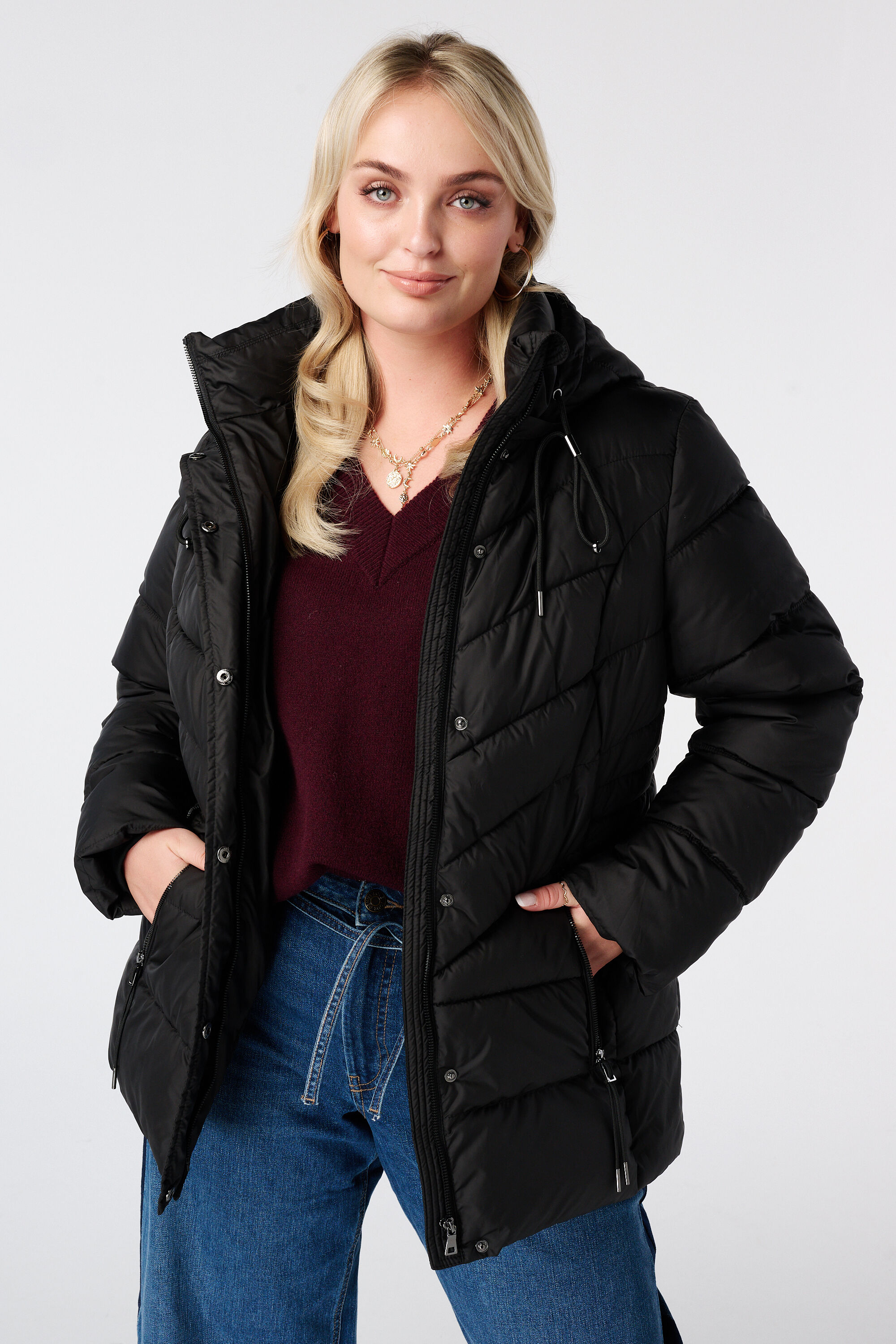 Gesteppte Jacke mit Kapuze