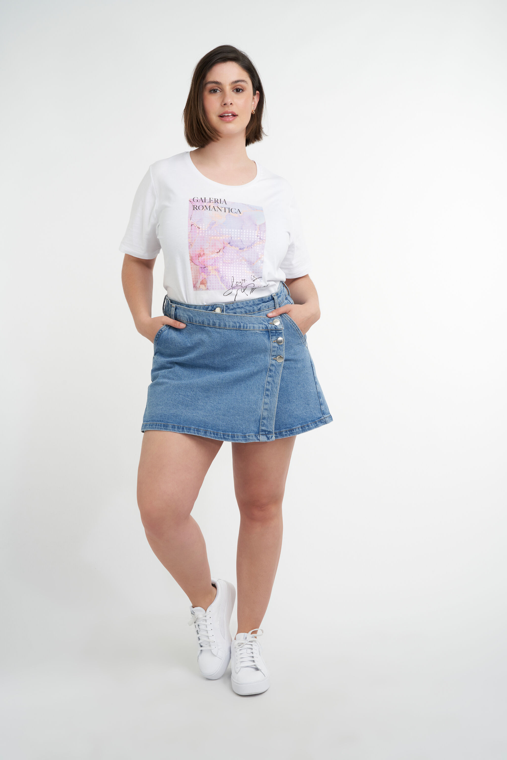 Jeans-Shorts mit &Uuml;berschlag image number 3