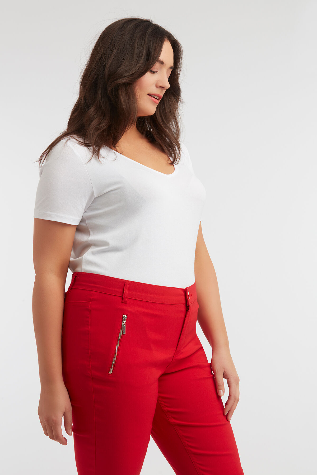 Capri-Hose mit Rei&szlig;verschl&uuml;ssen image number 3