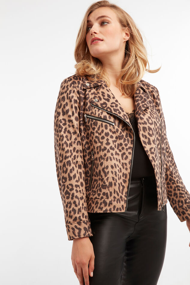 Biker-Jacke aus Kunst-Veloursleder image number 3