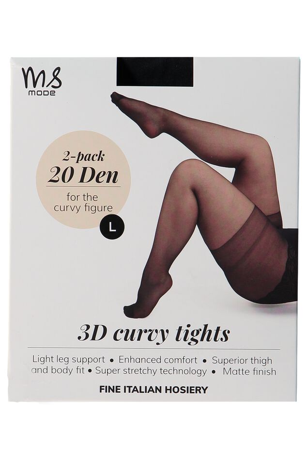 2er-Pack 3D Superstretch-Strumpfhose 20DEN image number 1