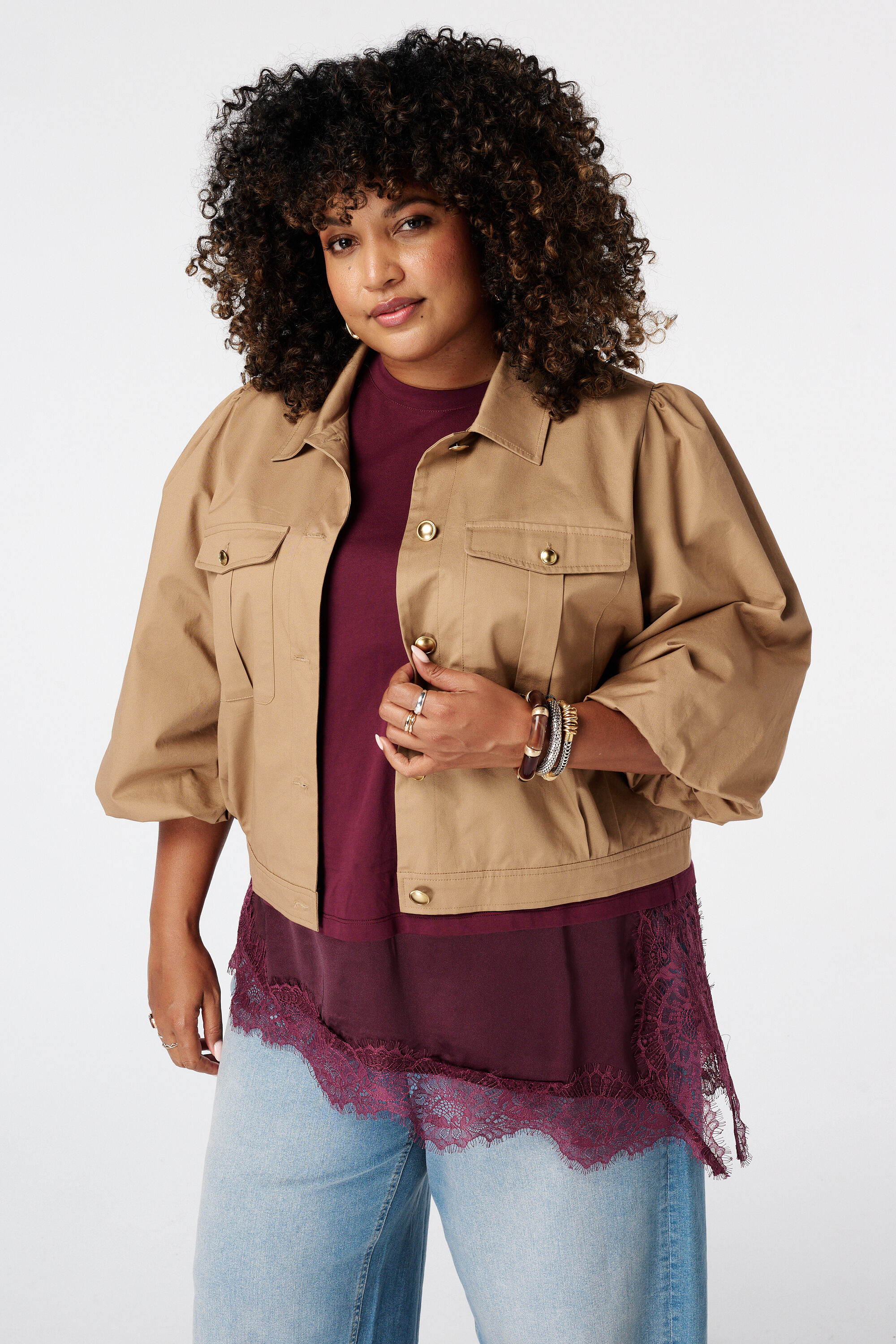Utility Jacke mit Puff&auml;rmeln image number 0