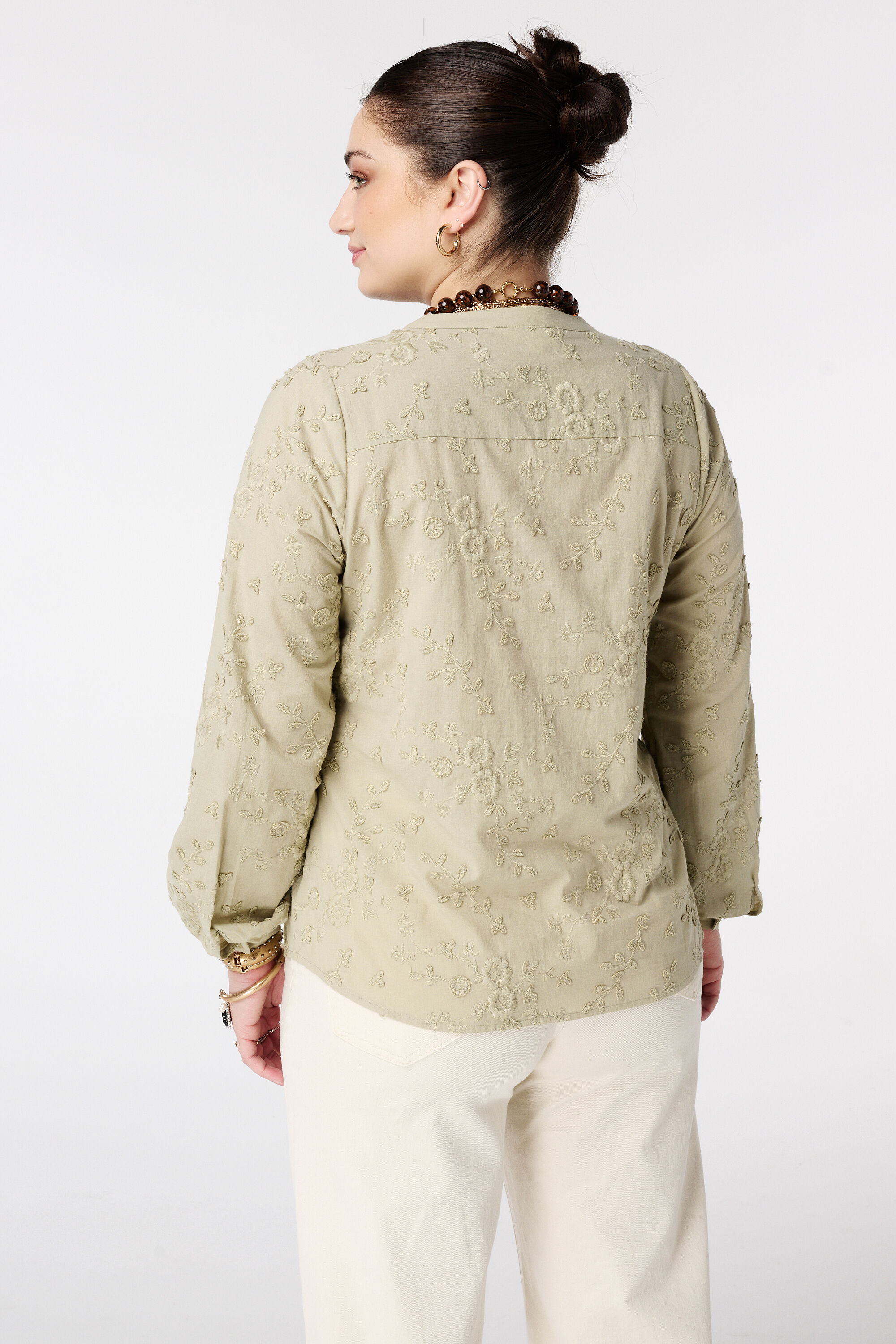 Bluse mit 3D-Blumenprint image number 3