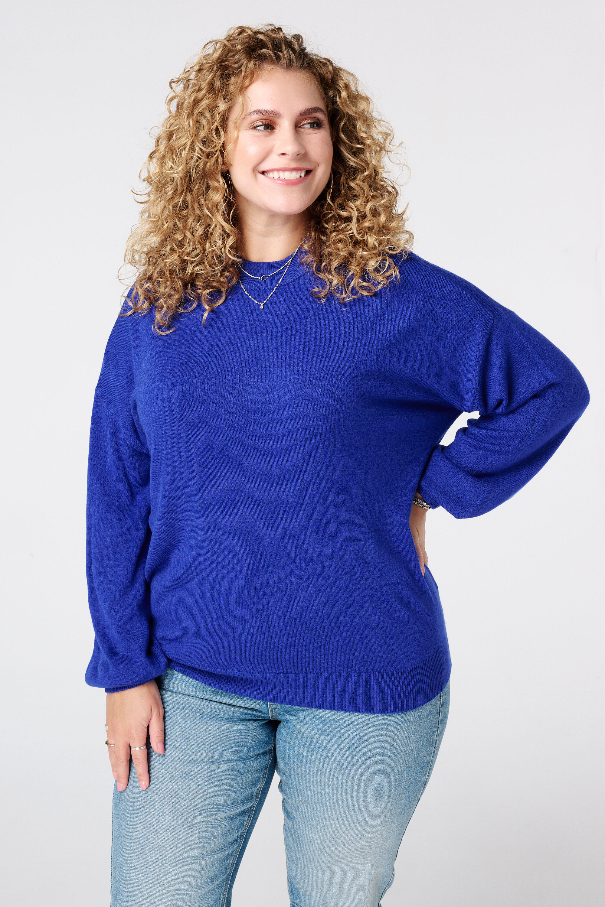 Feinstrickpullover mit Ballon&auml;rmeln