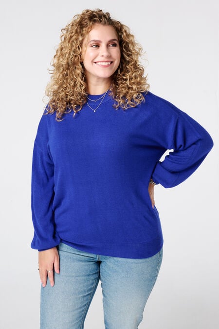 Feinstrickpullover mit Ballonärmeln Feinstrickpullover mit Ballonärmeln
