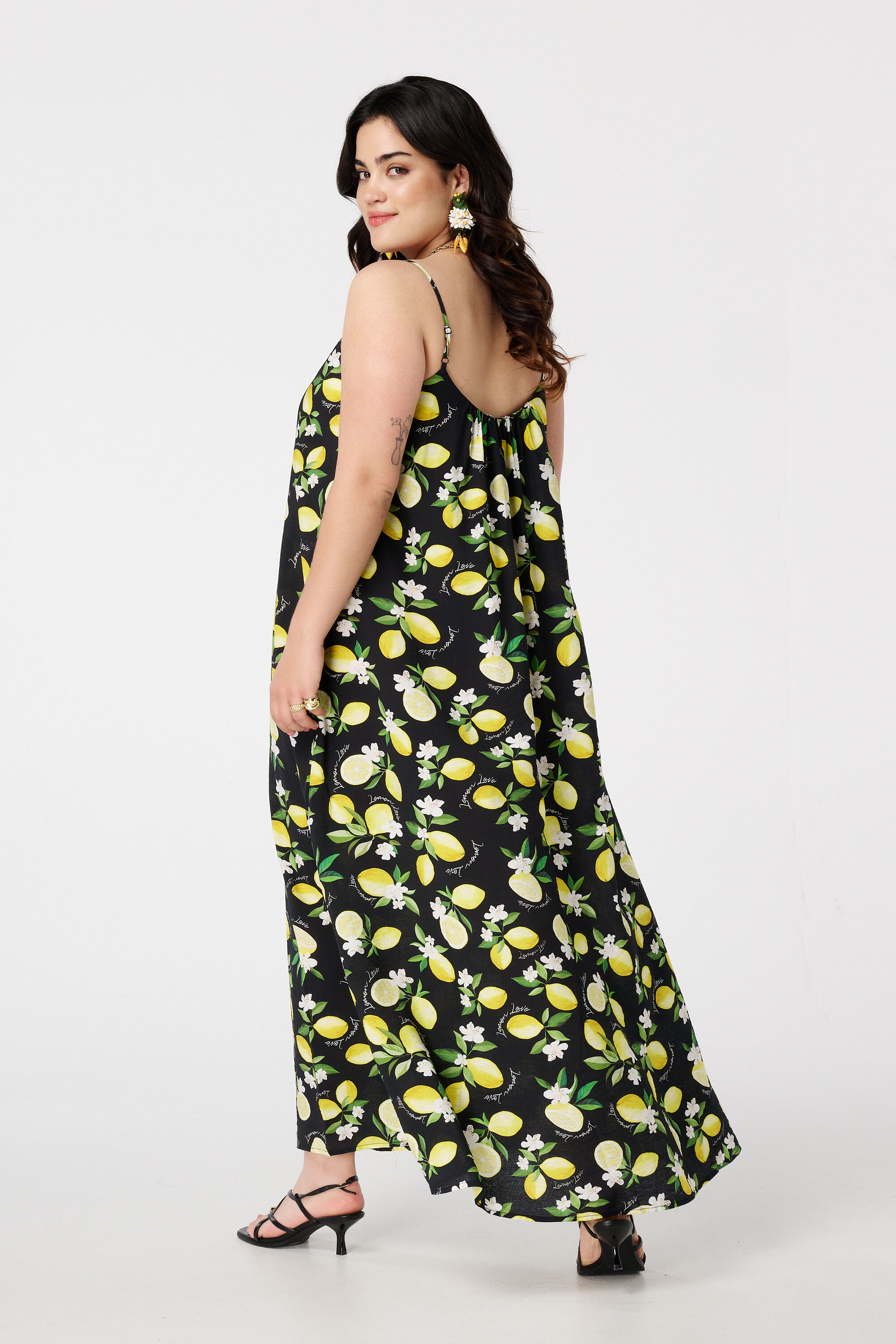 Maxikleid mit Zitronenprint image number 3