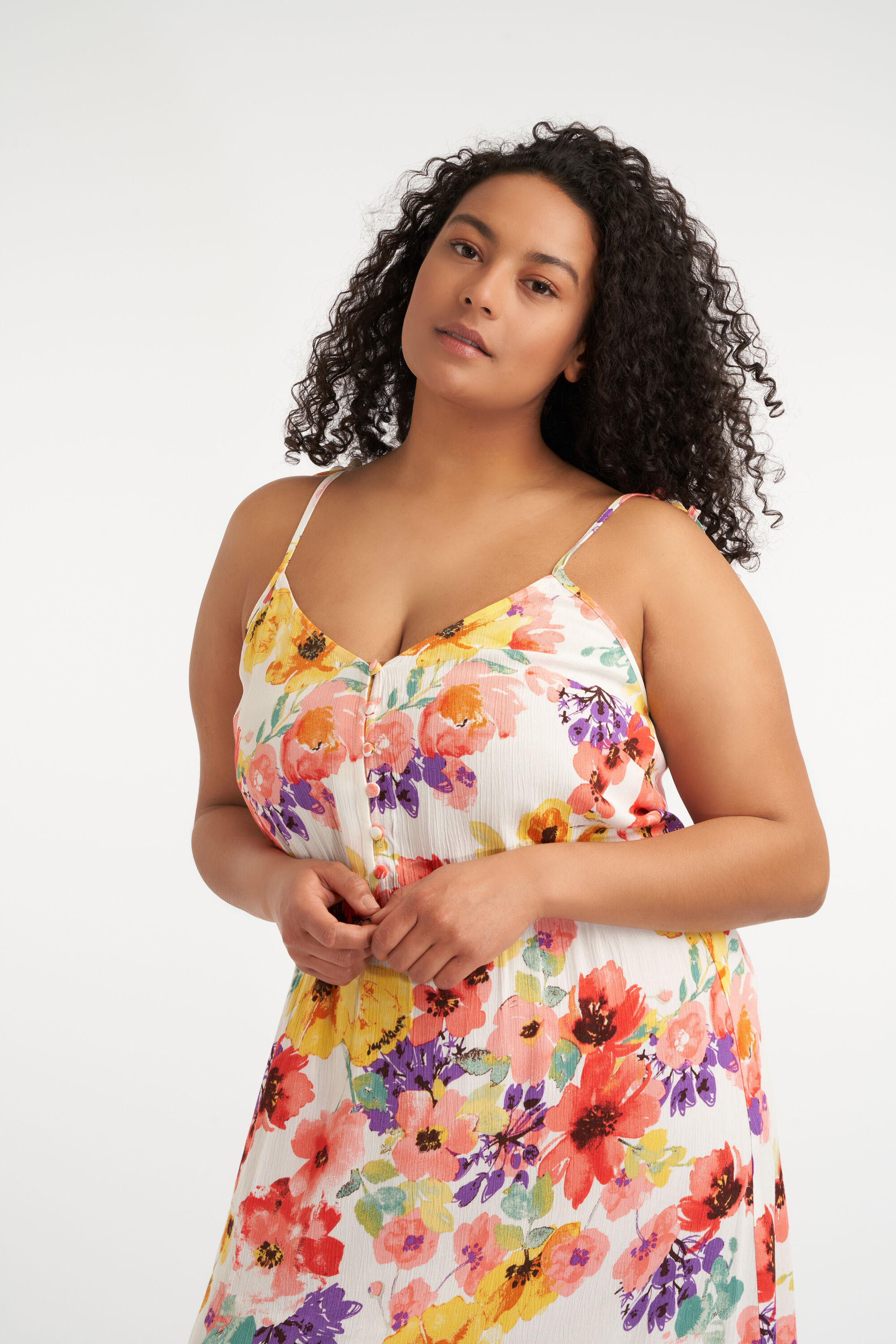 Midikleid mit Blumen-Print image number 4