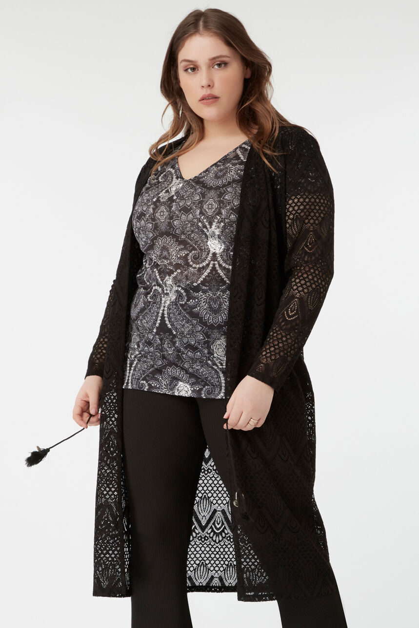 Langer Spitzen-Cardigan image number 6