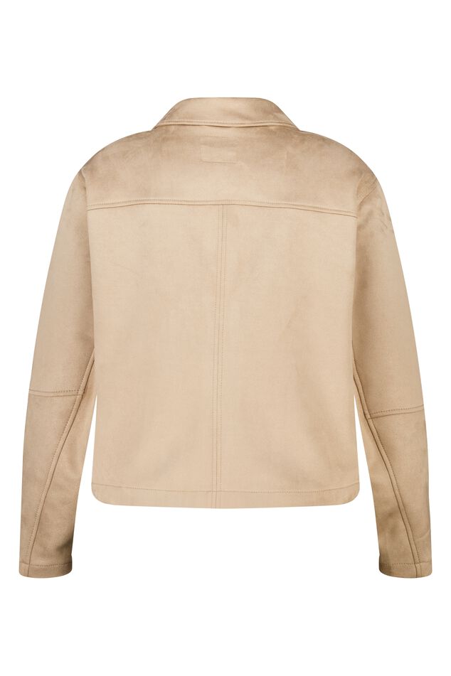 Suèdine jacket with button closure image number 2