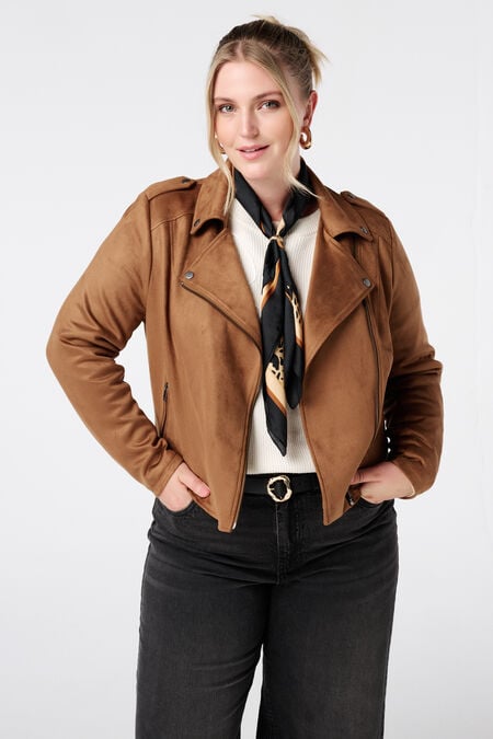 Bikerjacke aus Kunstwildleder Bikerjacke aus Kunstwildleder