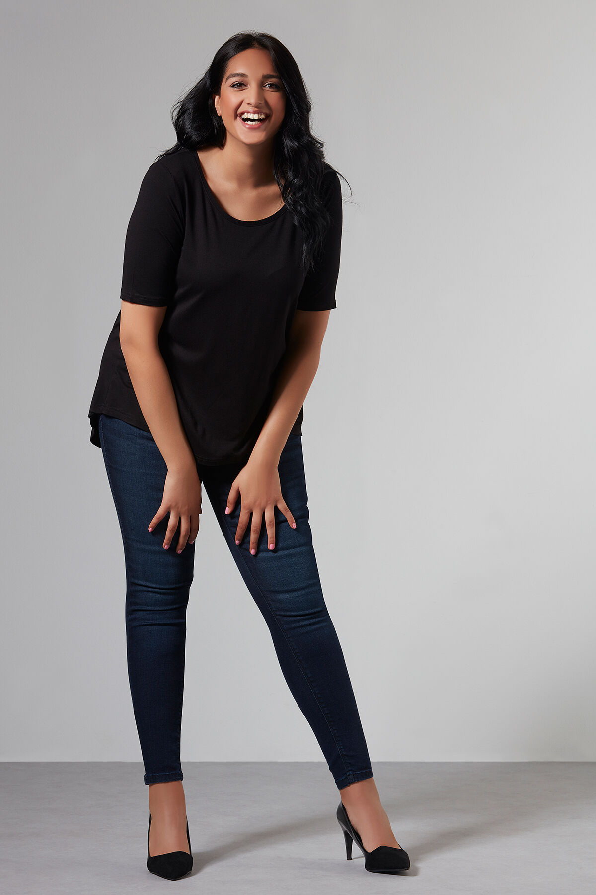 T-Shirt mit l&auml;ngerem R&uuml;cken image number 3