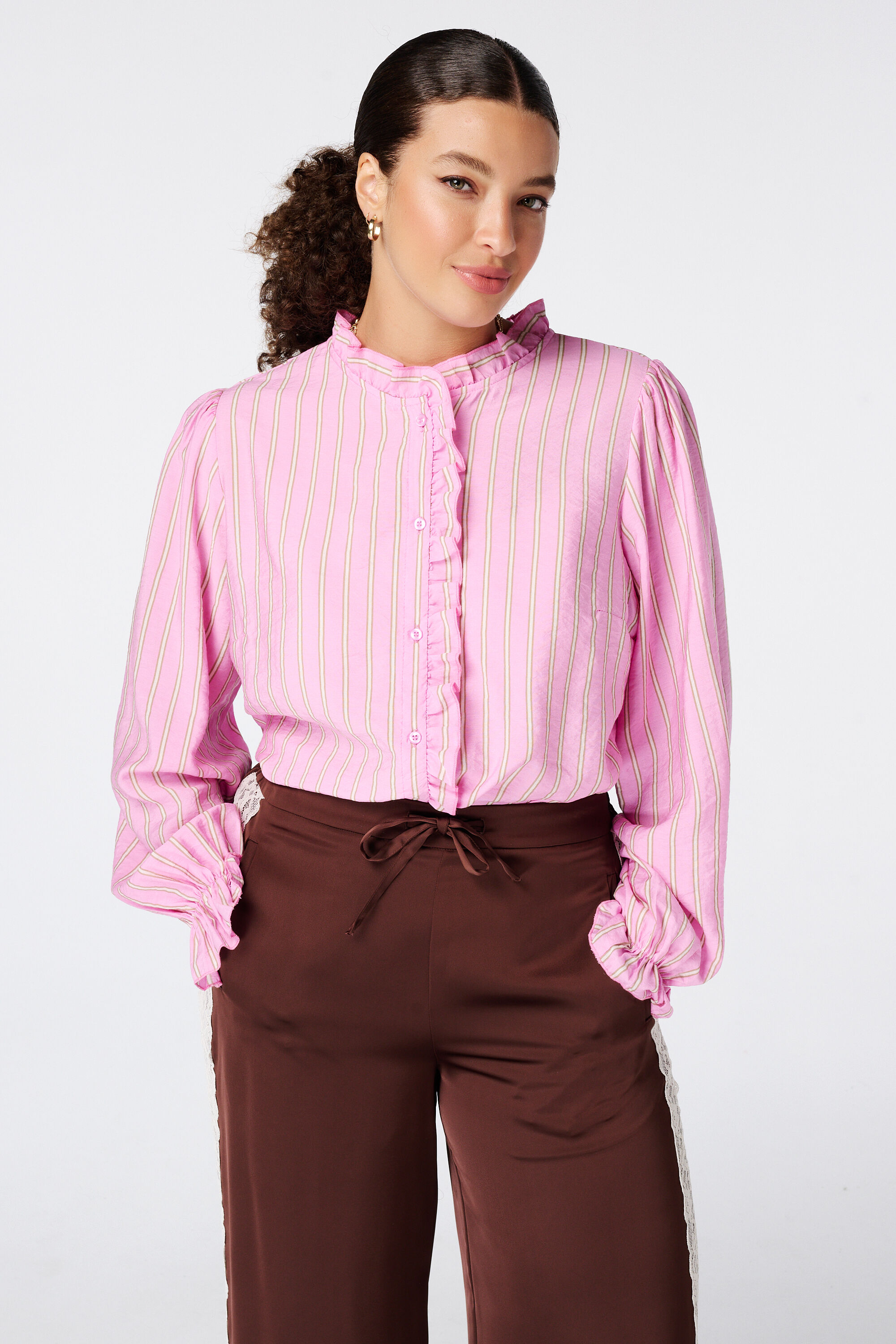 Bluse mit Volants