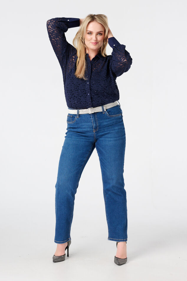 Top mit Spitze und Pailletten image number 0