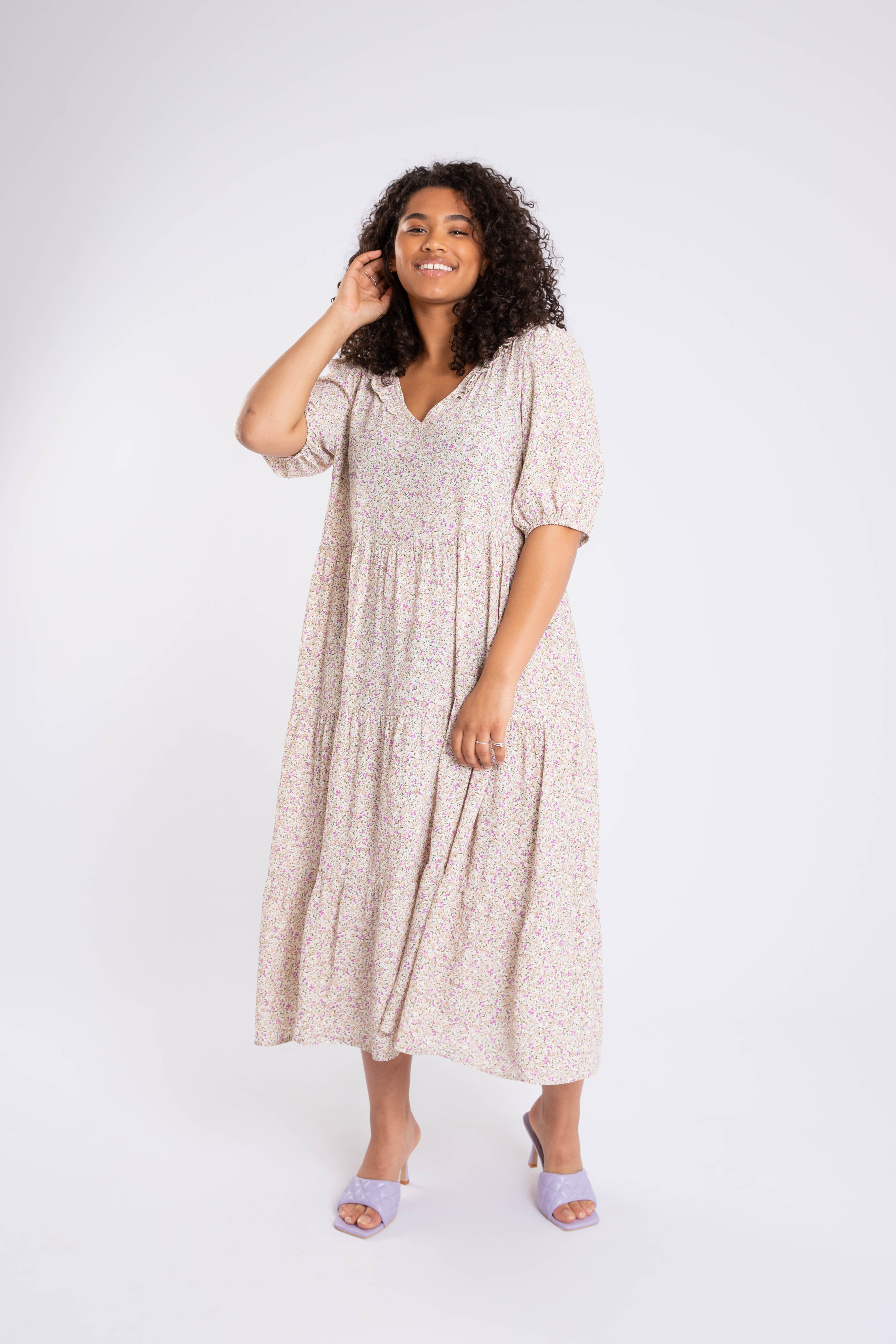 A-Figur-Kleid mit Print  image number 7