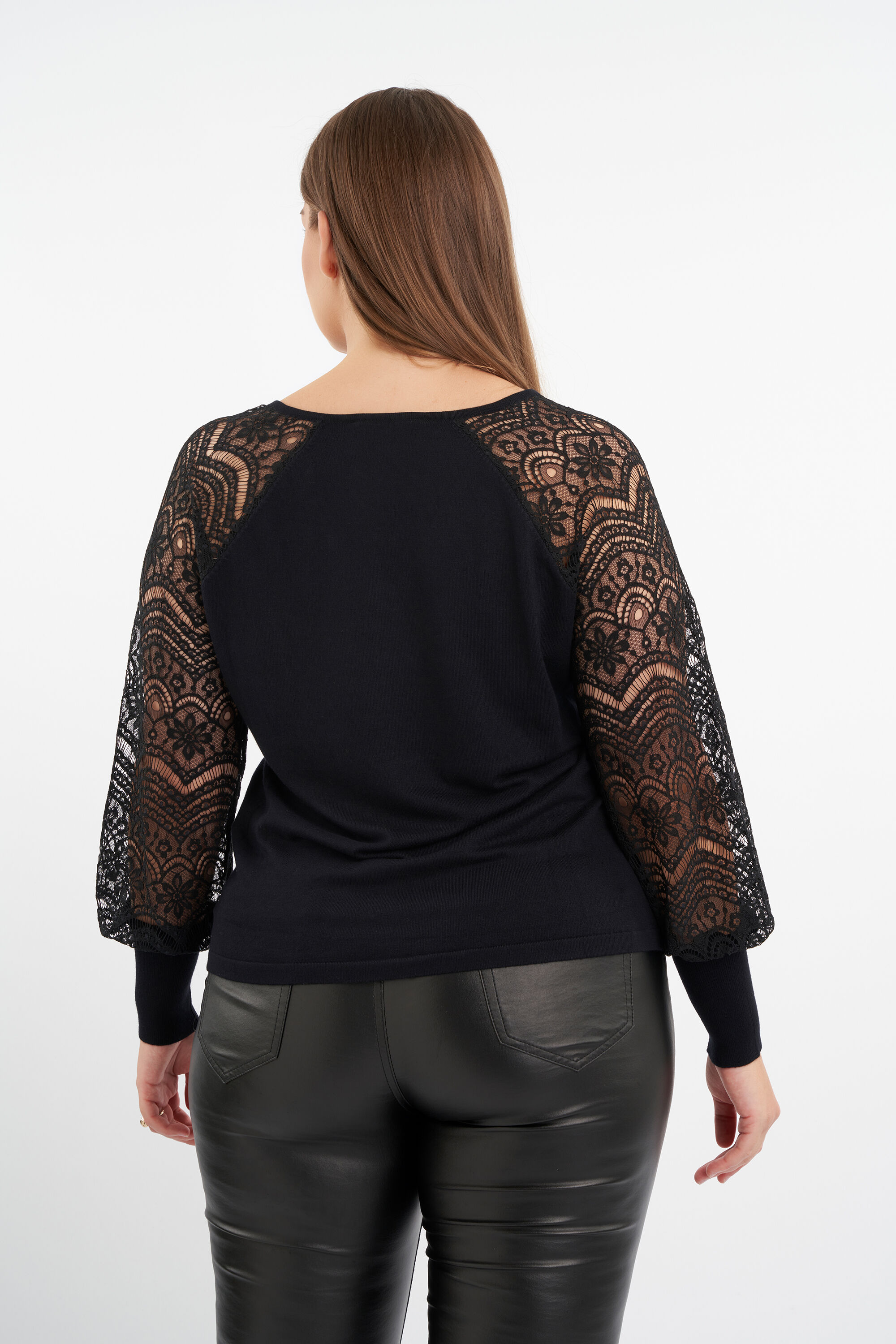 Sweatshirt mit Spitzen&auml;rmeln image number 3