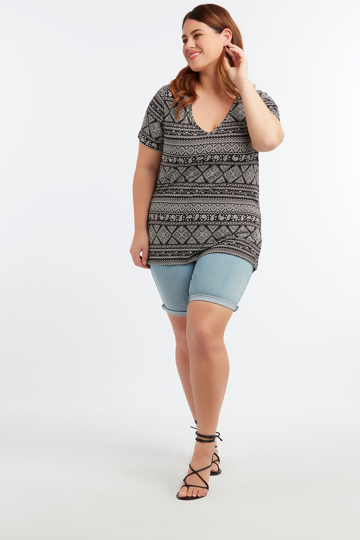 Basic T-Shirt mit Print image number 3