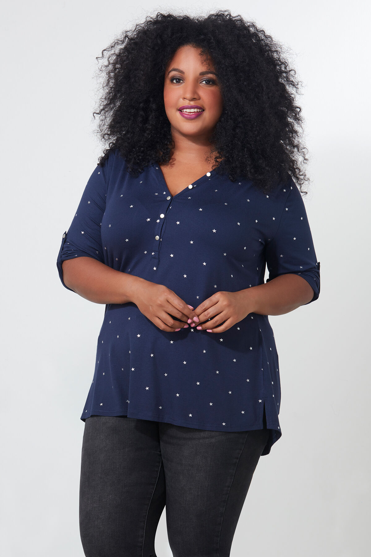 Oberteil mit Glitzermotiv image number 0