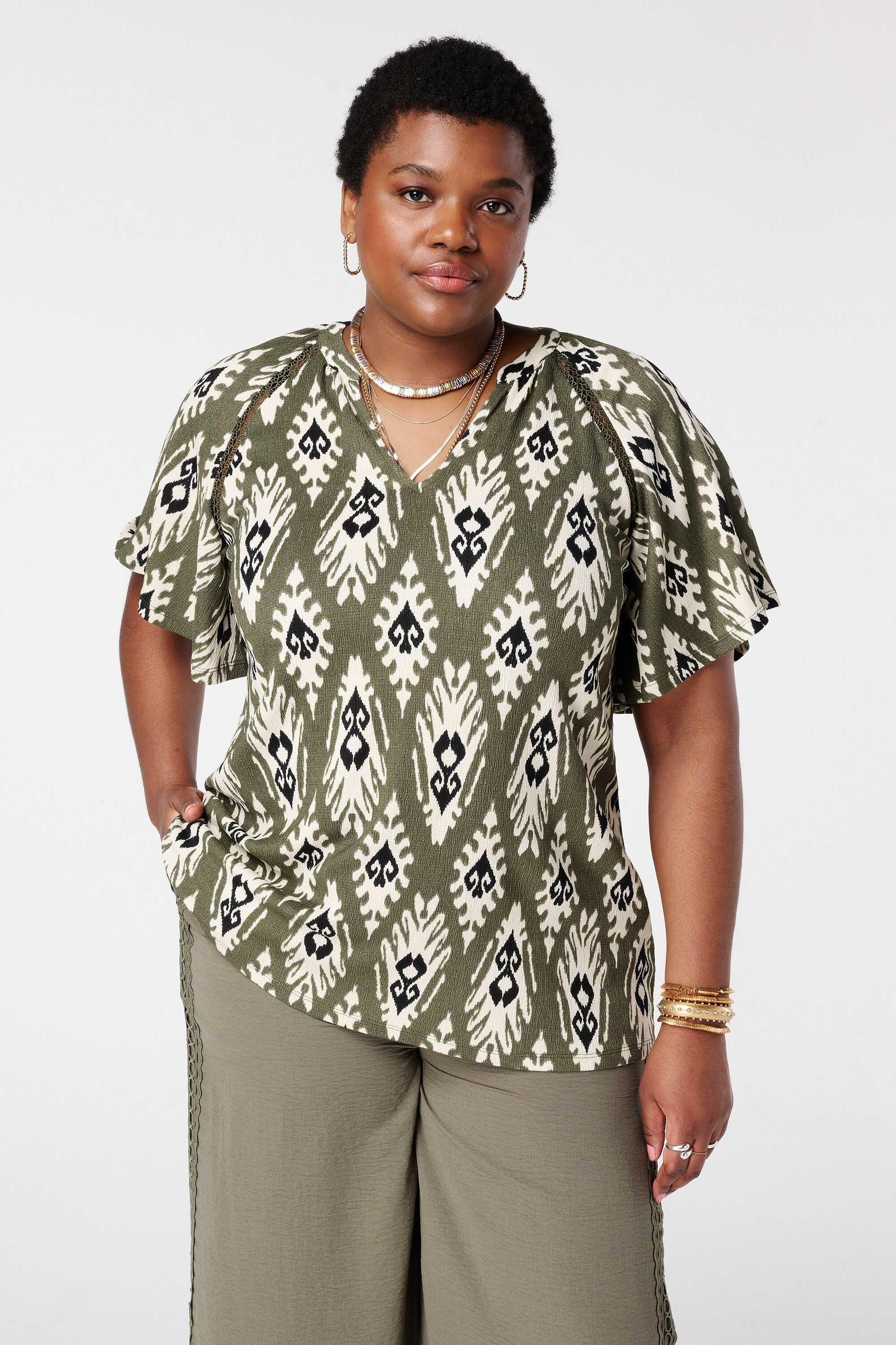 Top mit Schmetterlings&auml;rmeln