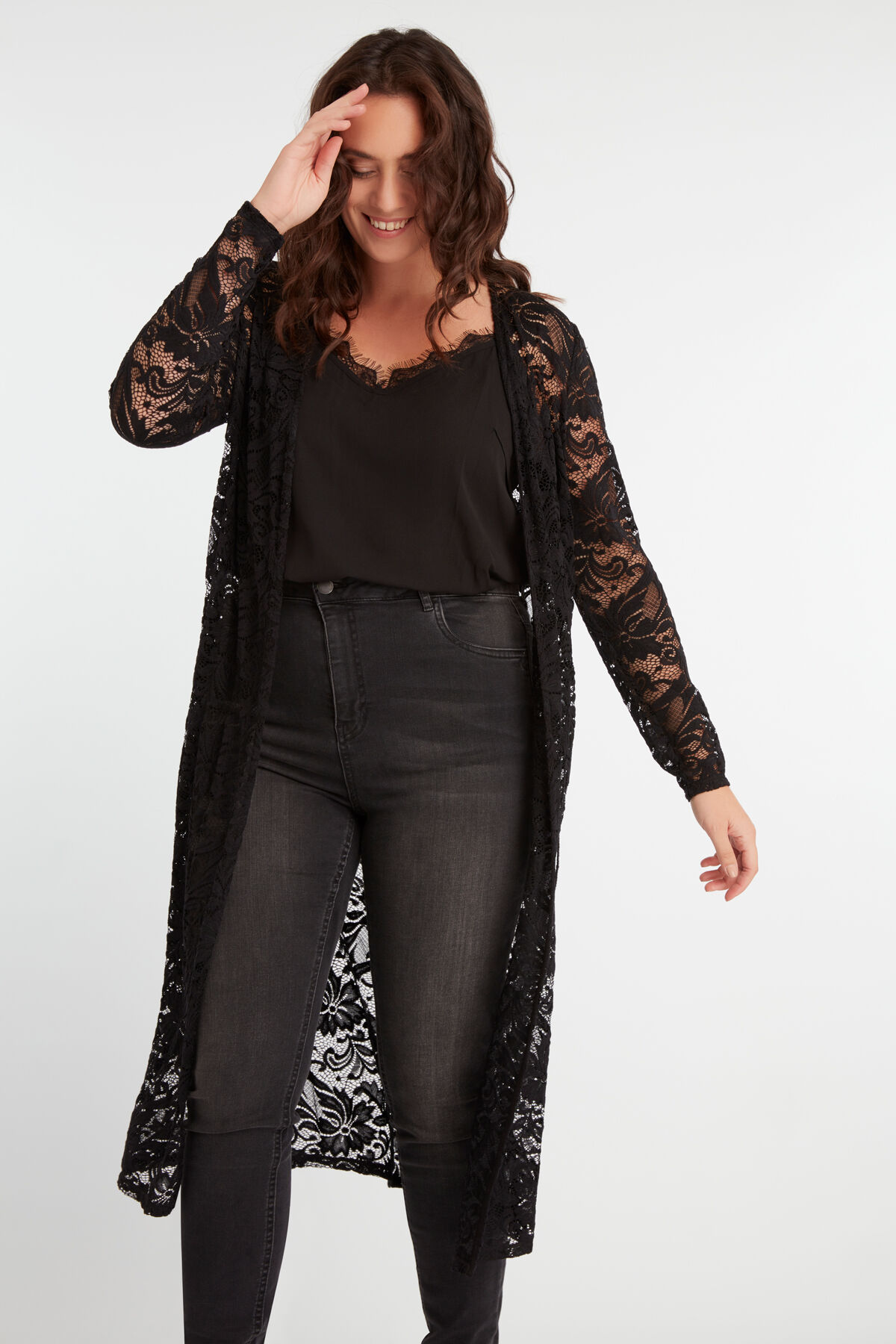 Cardigan mit Spitze image number 3