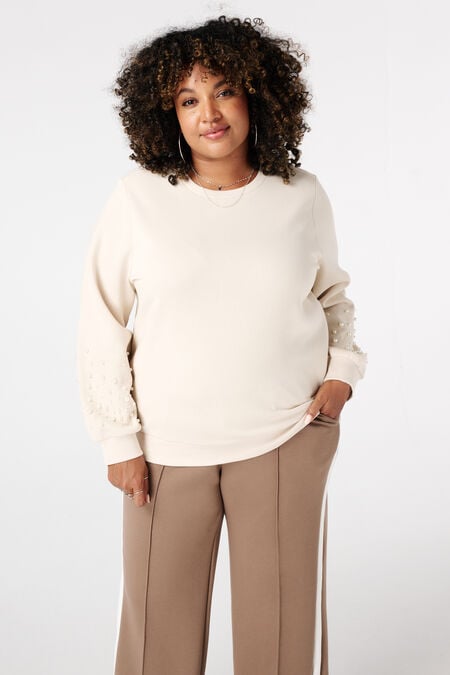 Pullover mit Perlendetail Pullover mit Perlendetail